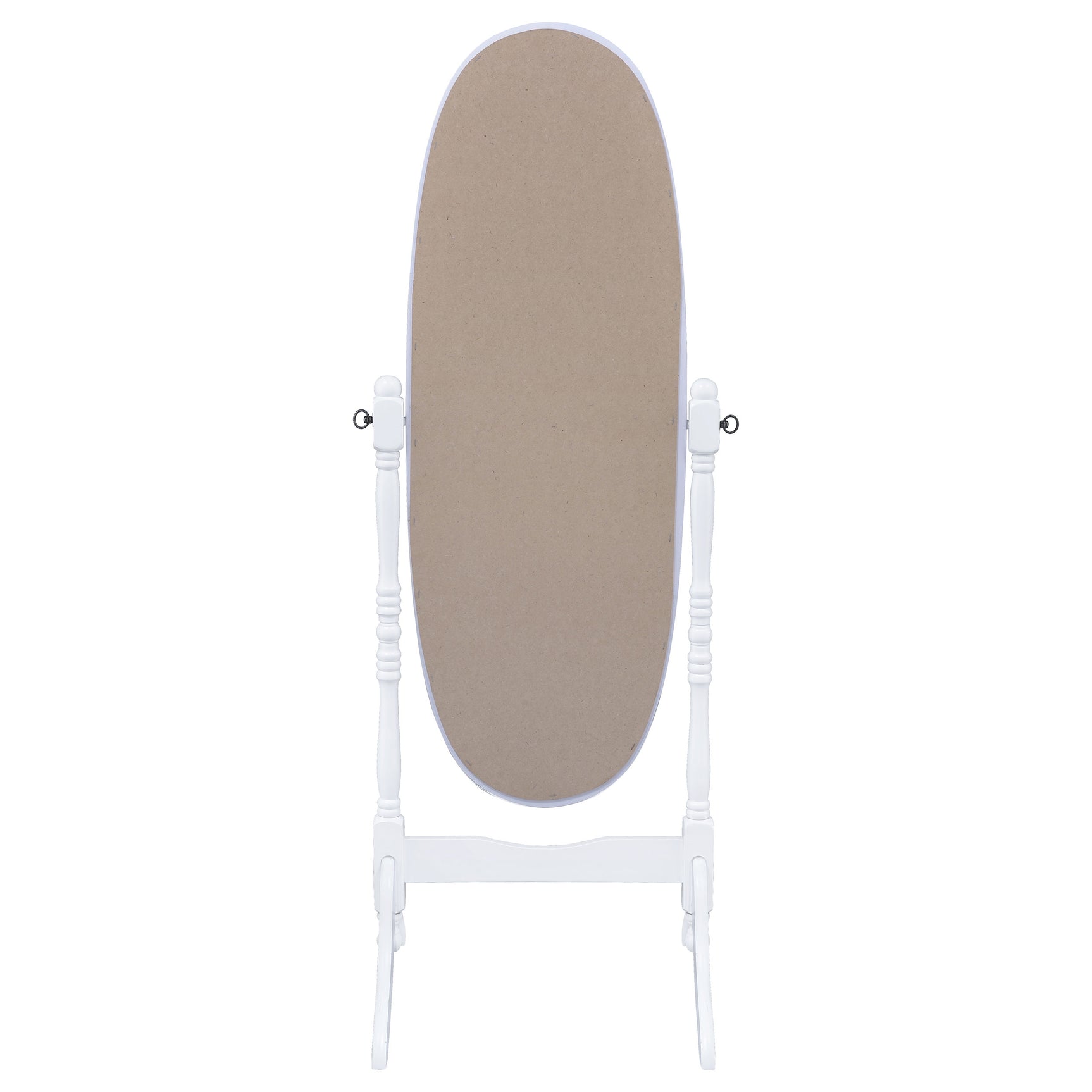 Foyet Wood Adjustable Full Length Cheval Mirror White - Tampa Furniture Outlet