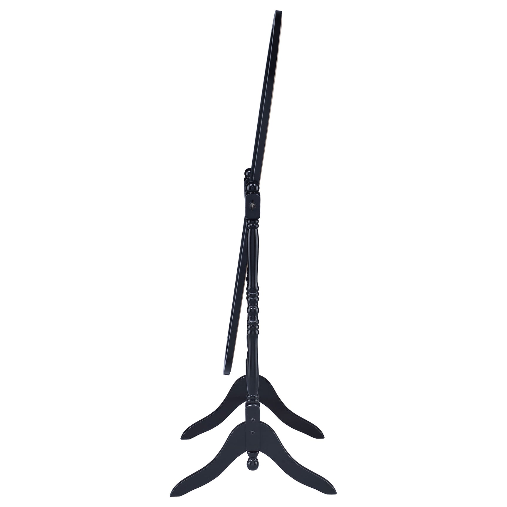 Foyet Wood Adjustable Full Length Cheval Mirror Black - Tampa Furniture Outlet