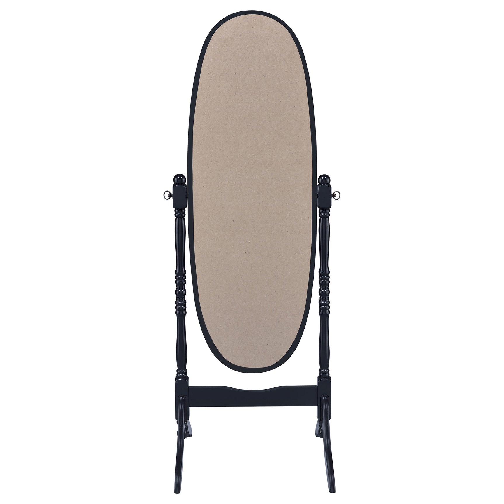 Foyet Wood Adjustable Full Length Cheval Mirror Black - Tampa Furniture Outlet