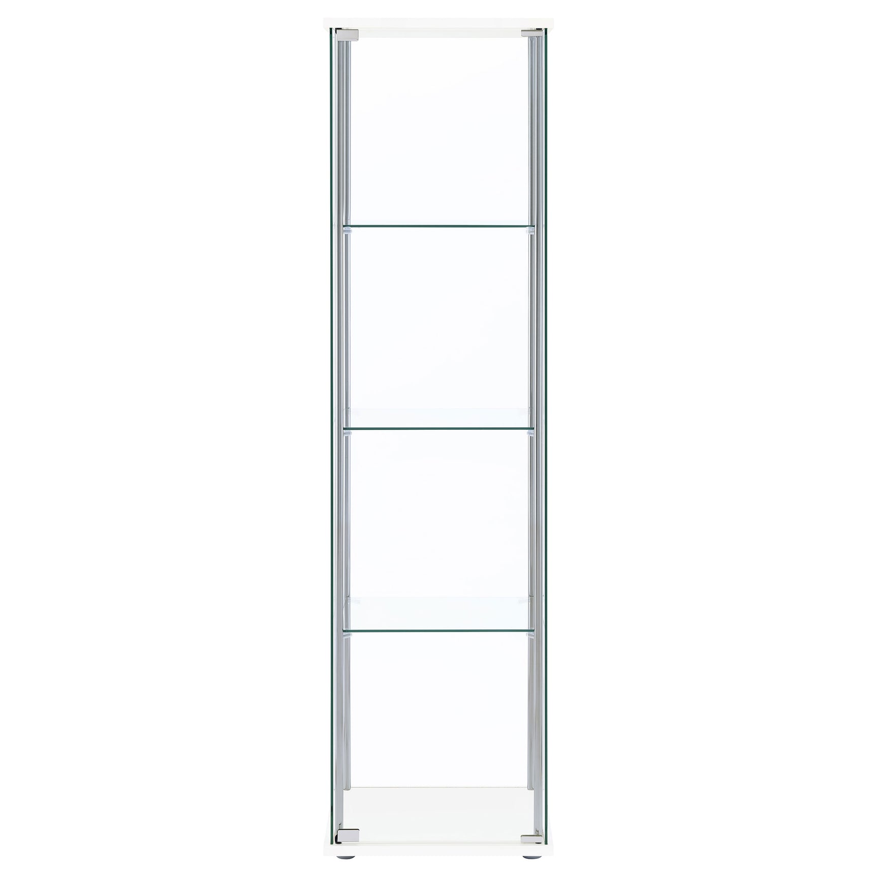 Bellatrix 3-shelf Clear Glass Curio Cabinet White