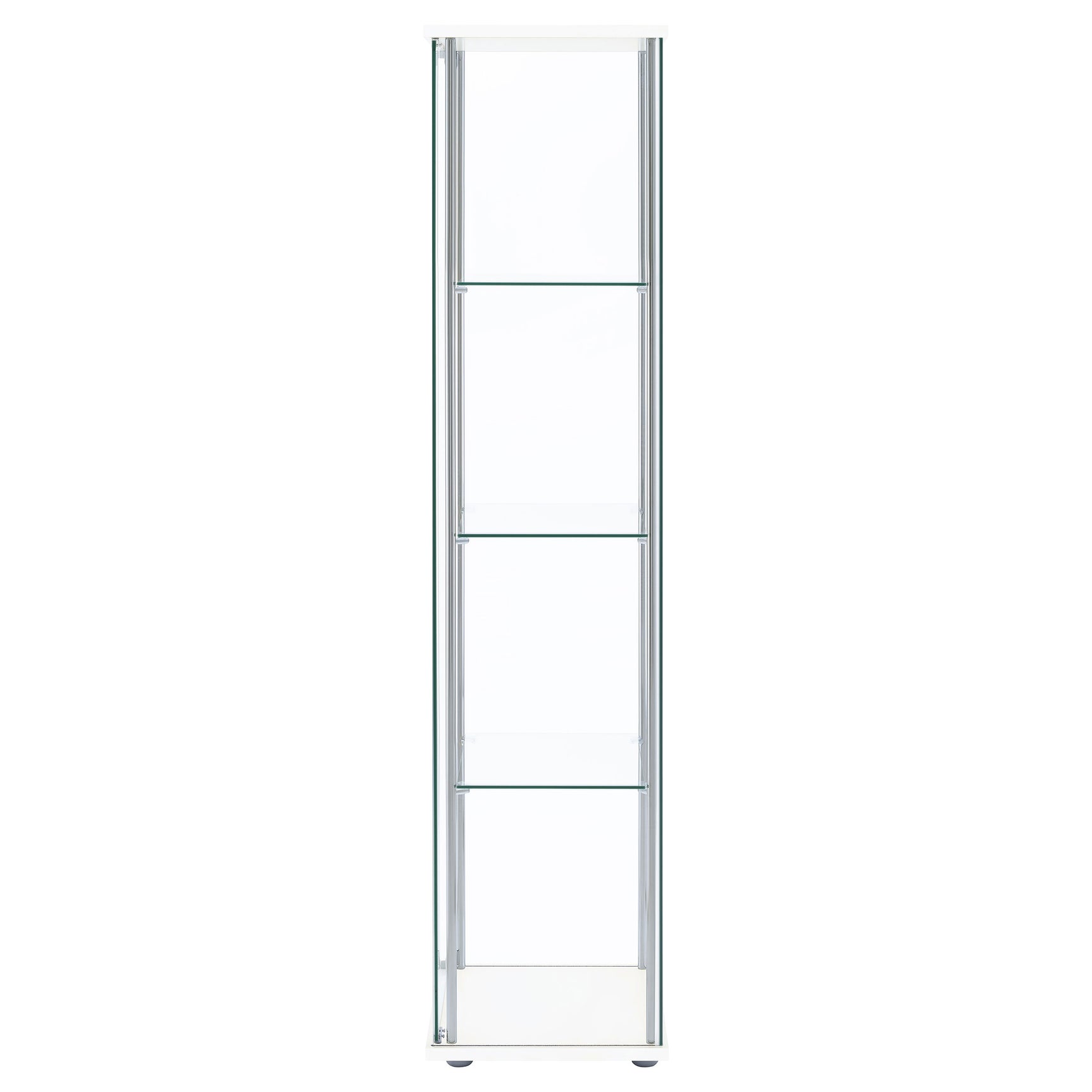 Bellatrix 3-shelf Clear Glass Curio Cabinet White
