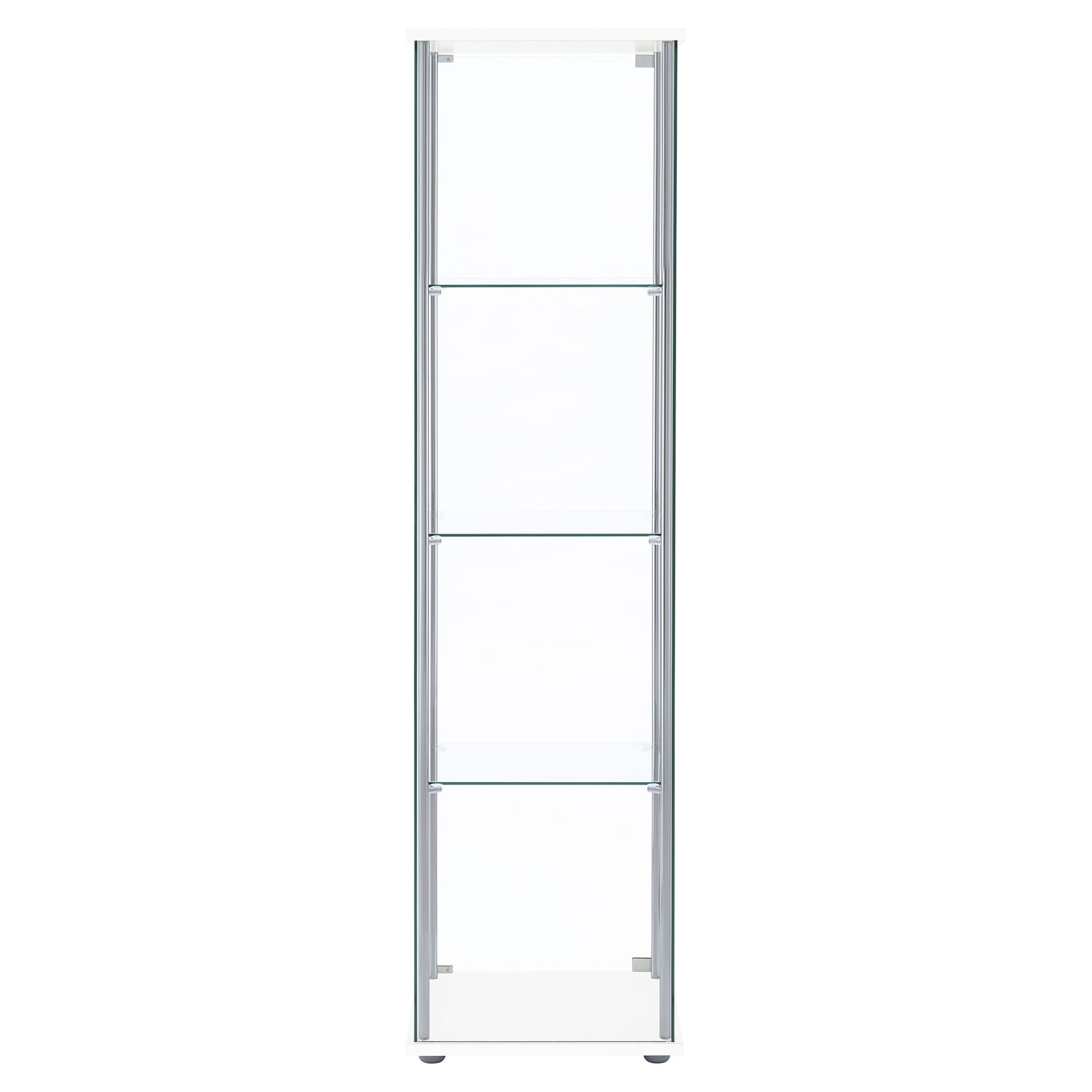Bellatrix 3-shelf Clear Glass Curio Cabinet White