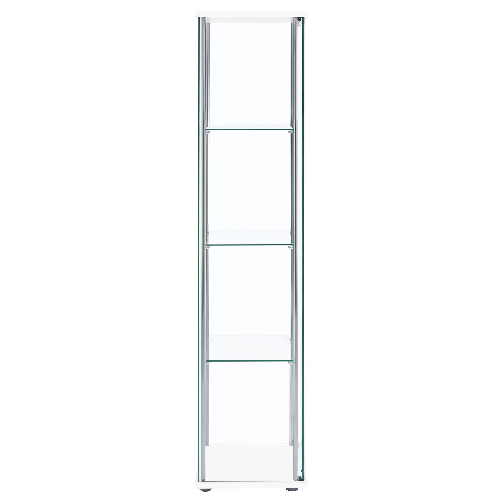 Bellatrix 3-shelf Clear Glass Curio Cabinet White