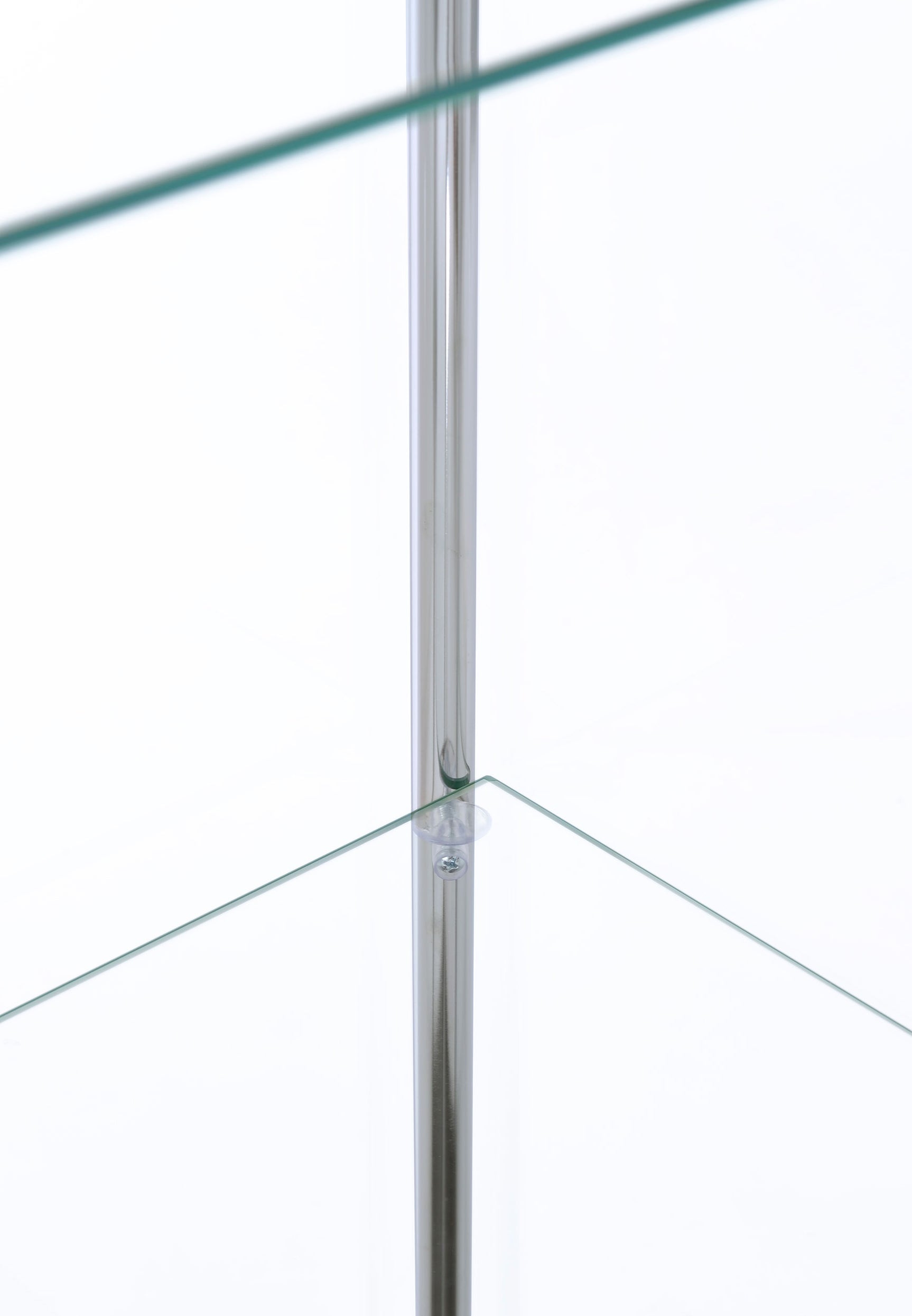 Bellatrix 3-shelf Clear Glass Curio Cabinet White