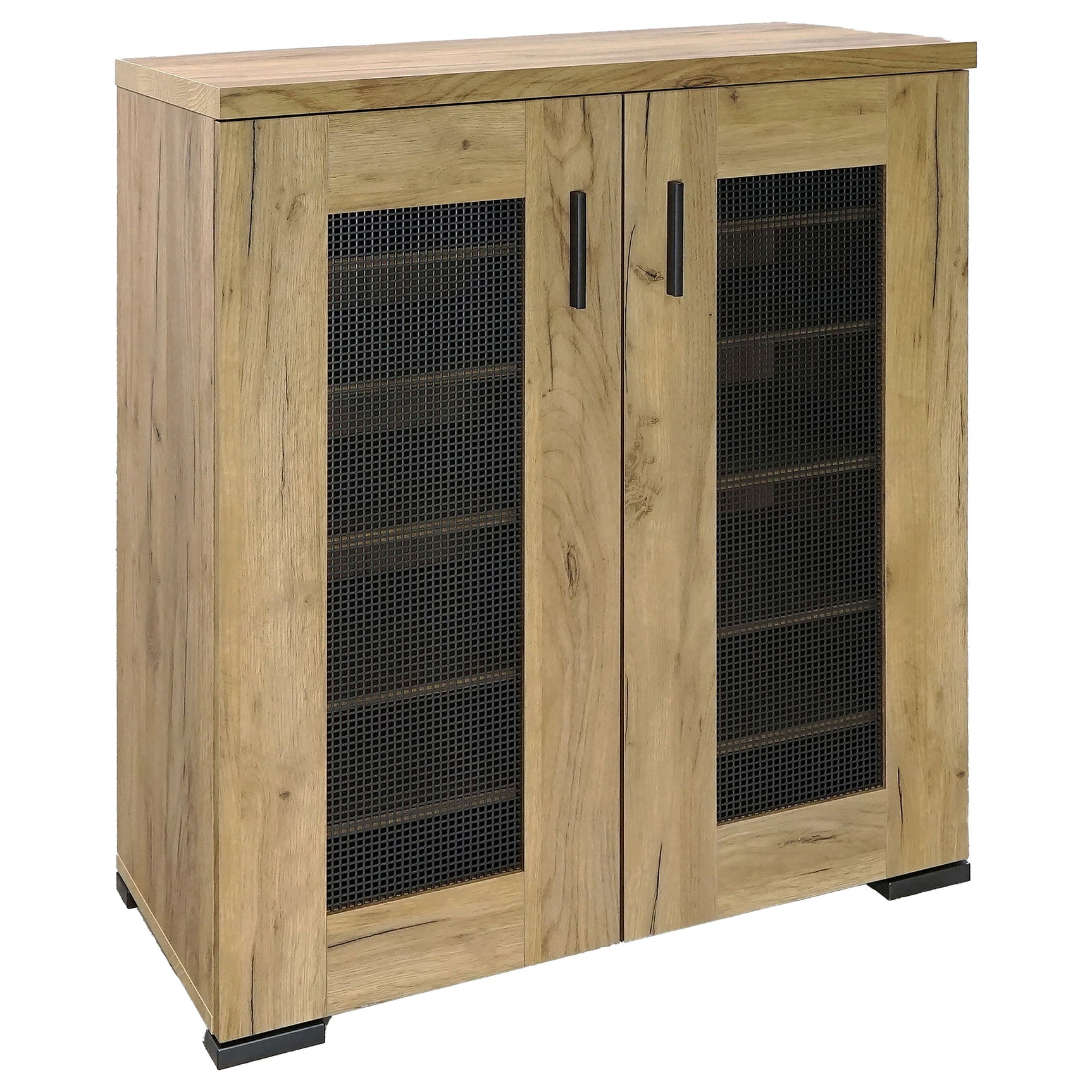 Tampa Furniture Outlet - Coaster - Bristol 6-shelf Engineered Wood Shoe Cabinet Golden Oak - 951107