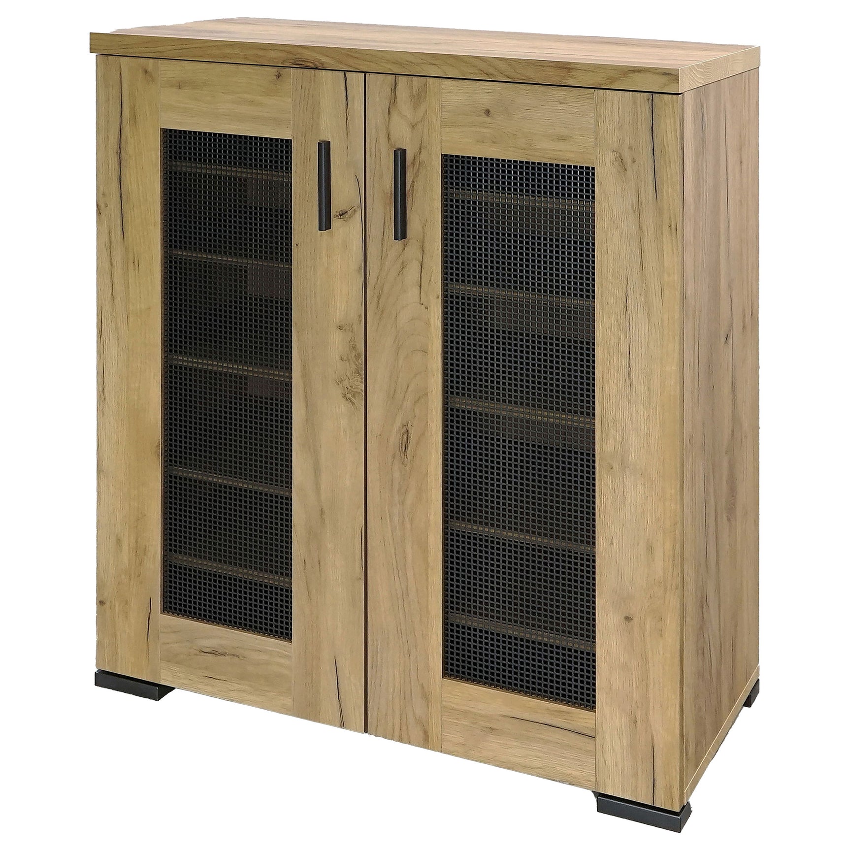 Bristol 6-shelf Engineered Wood Shoe Cabinet Golden Oak - Tampa Furniture Outlet