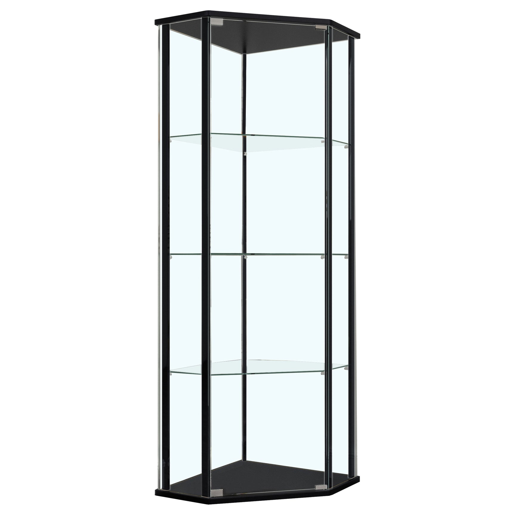 Tampa Furniture Outlet - Coaster - Zenobia 4-shelf Curio Cabinet Display Case Black - 953234