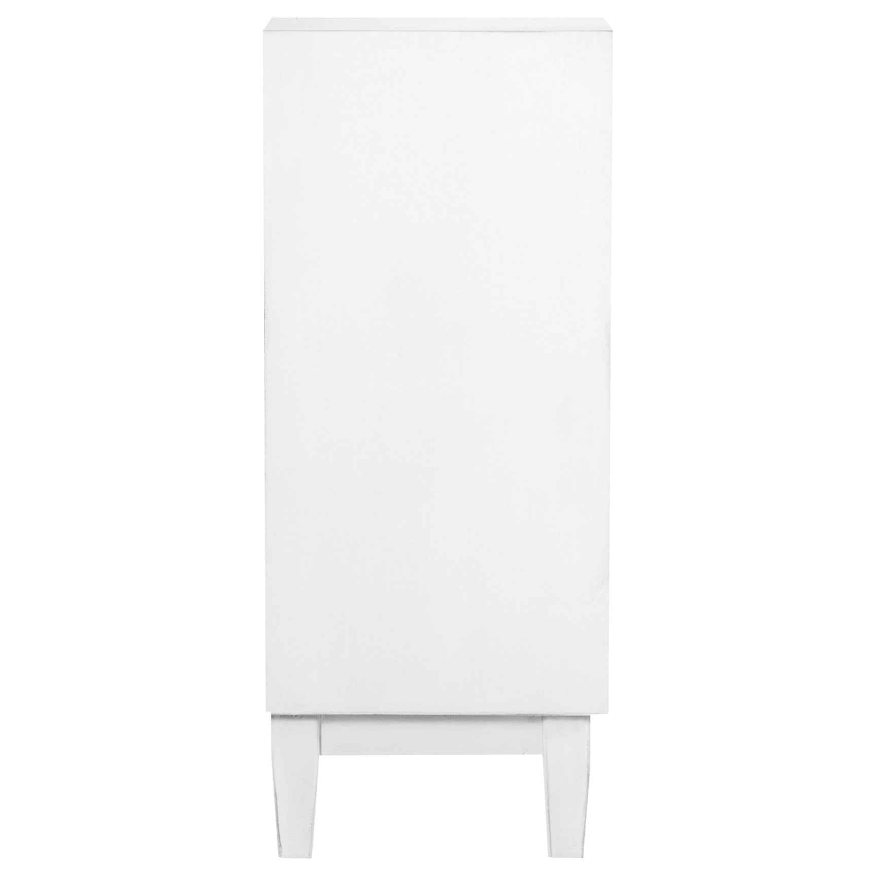 Gambon 2-door Wood Honeycomb Pattern Accent Cabinet White - Tampa Furniture Outlet