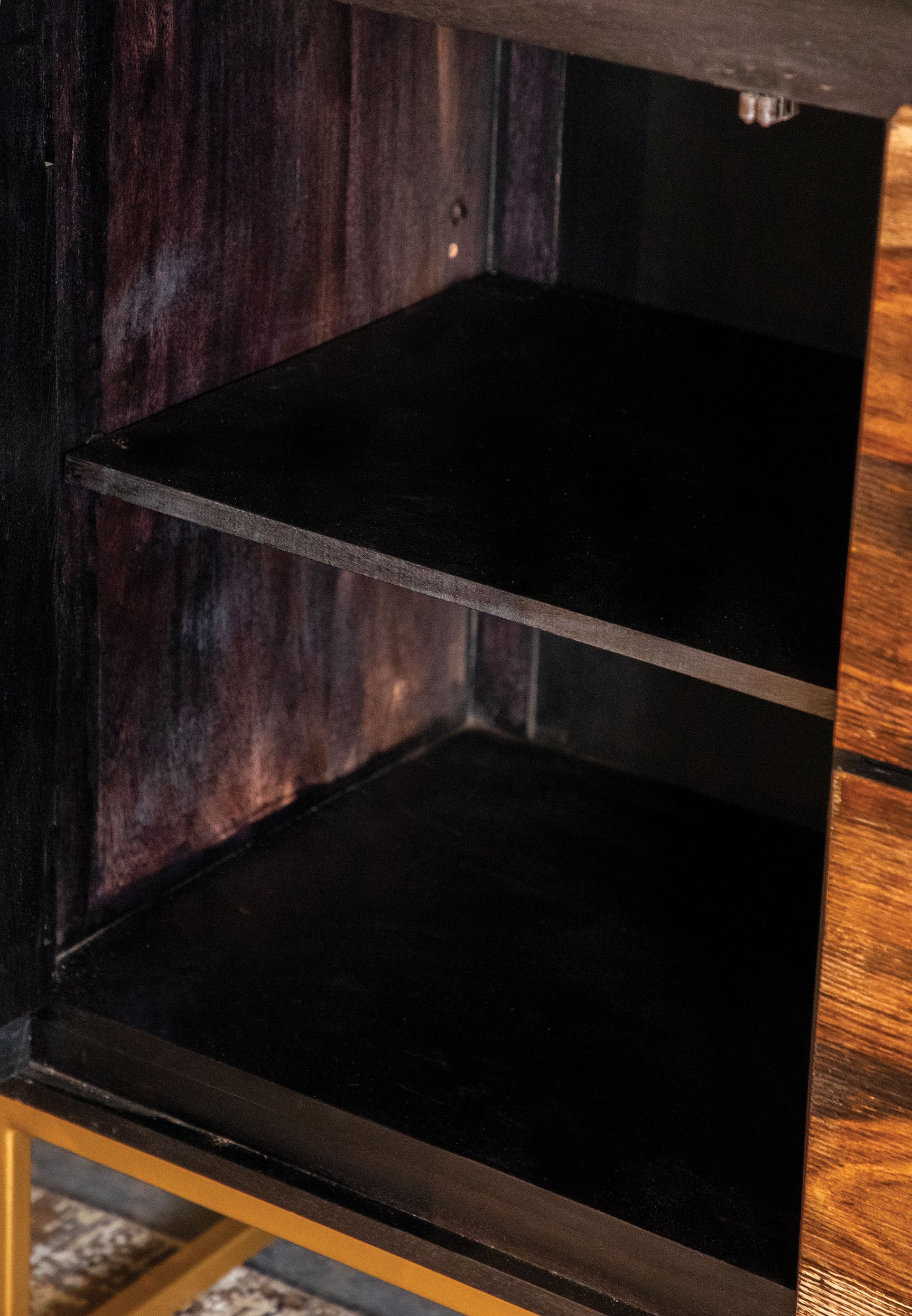 Zara 2-door 57-inch Wood Accent Storage Cabinet Black Walnut - Tampa Furniture Outlet