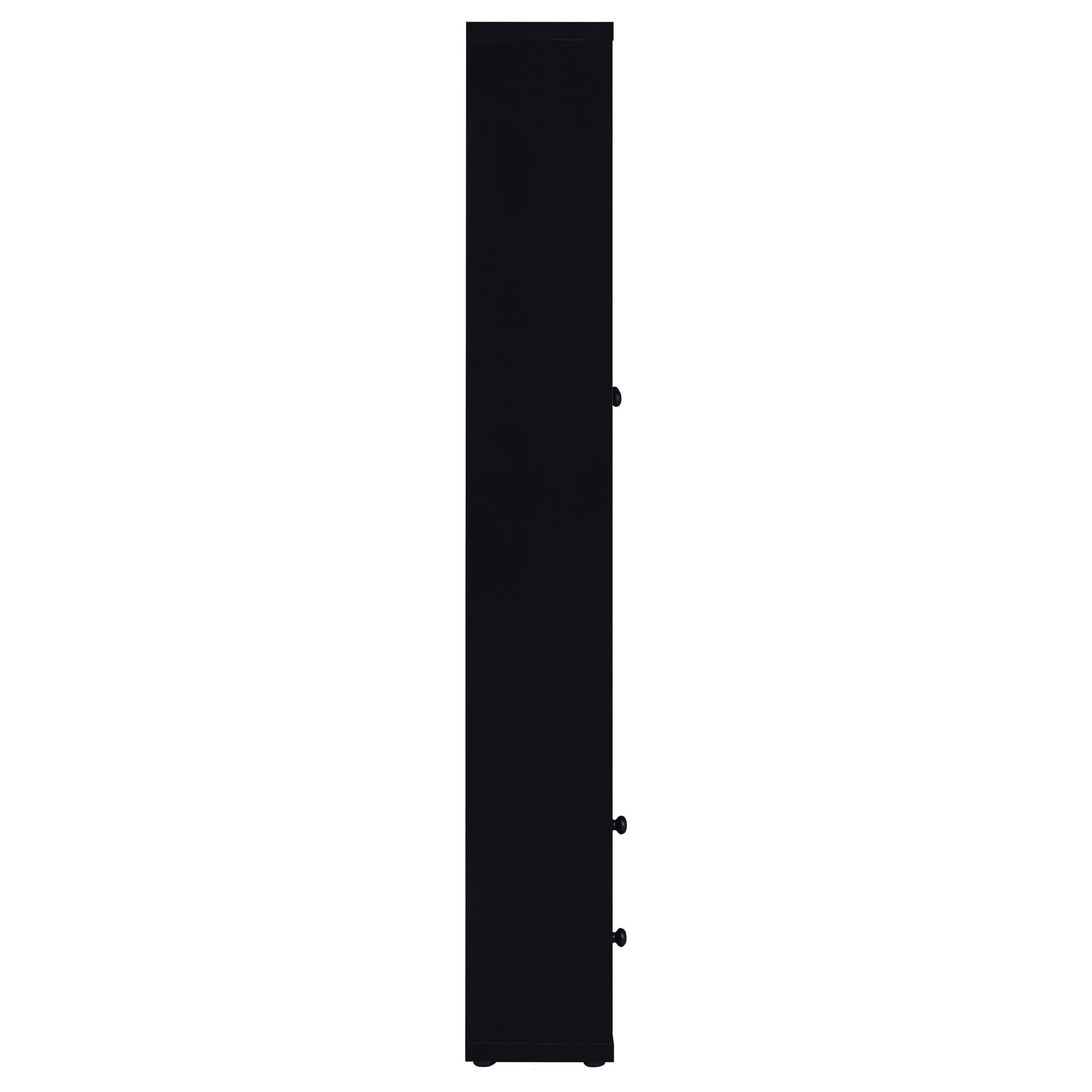 Hawthorne 4-shelf Glass Door Cabinet with Drawers Black - Tampa Furniture Outlet