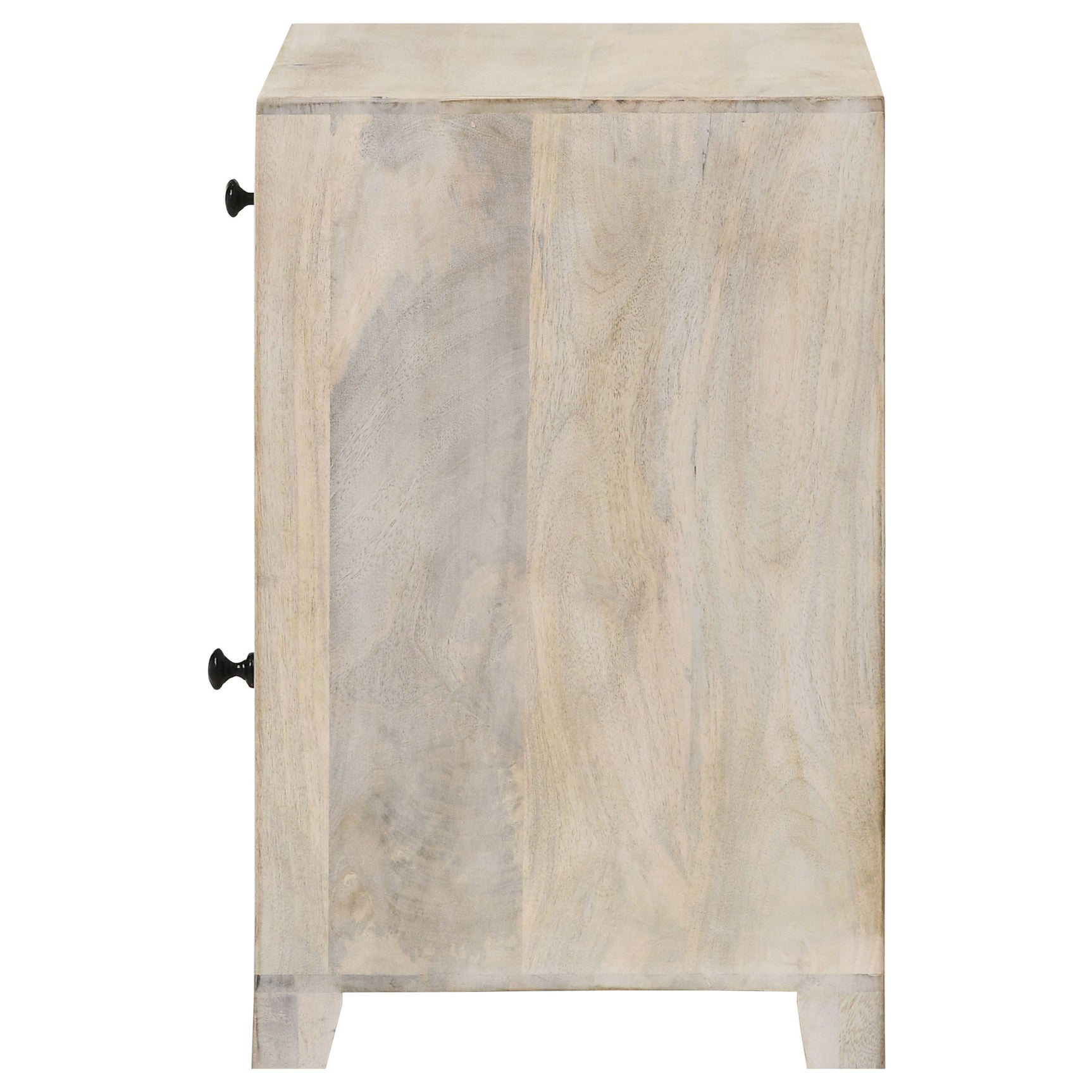August 1-drawer Trellis Pattern Storage Cabinet White Washed - Tampa Furniture Outlet