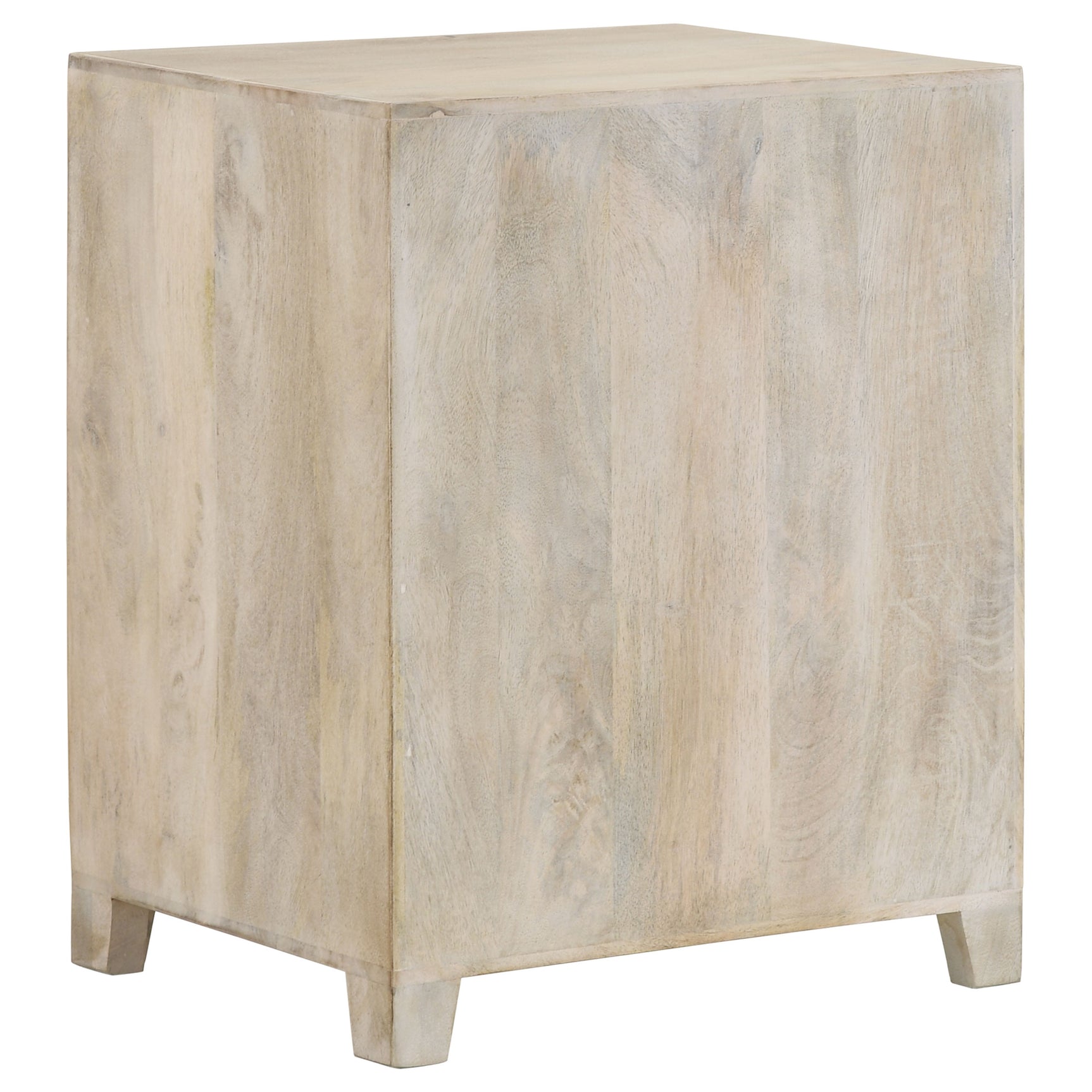 August 1-drawer Trellis Pattern Storage Cabinet White Washed - Tampa Furniture Outlet