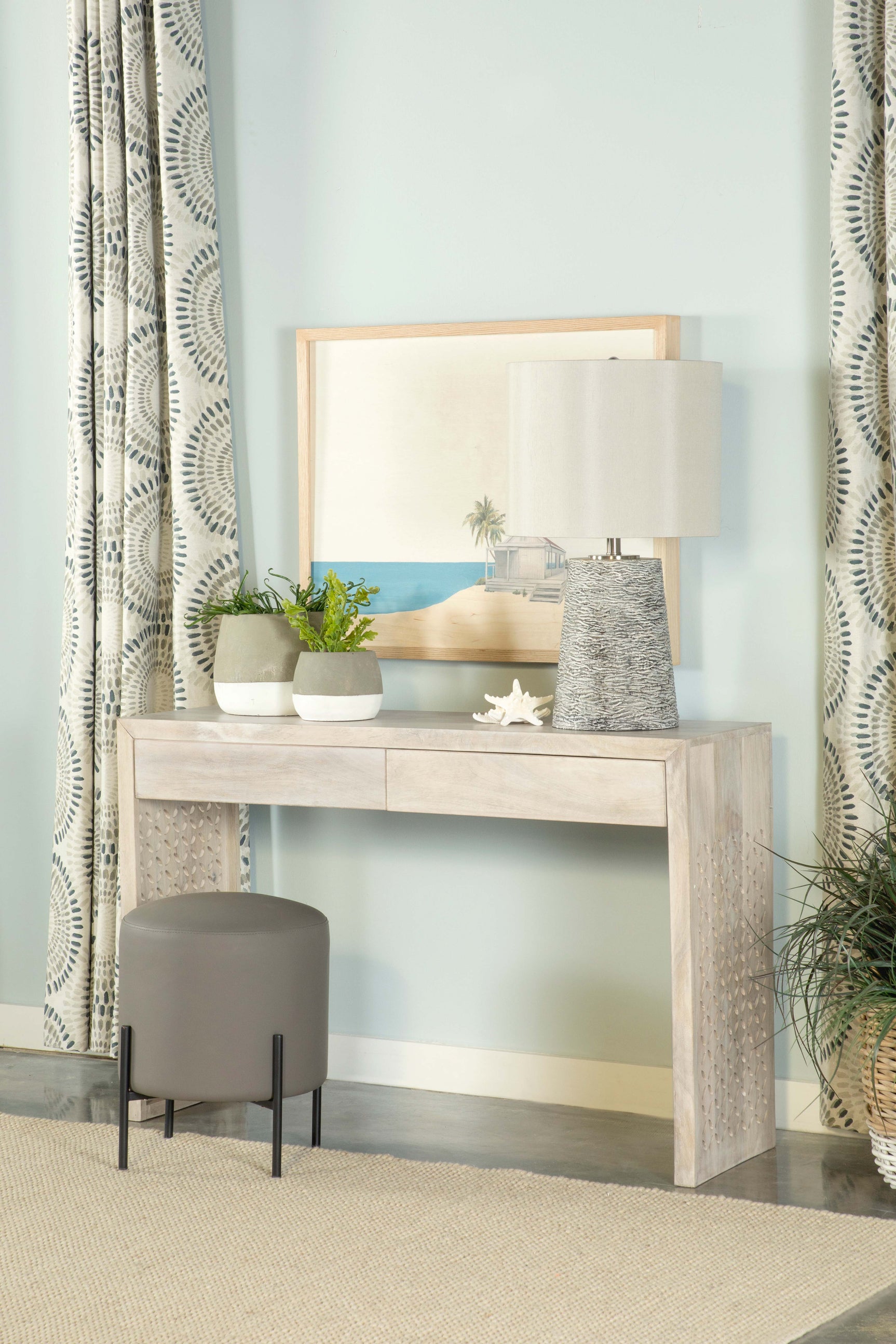 Rickman 2-drawer Wood Entryway Console Table White Washed - Tampa Furniture Outlet