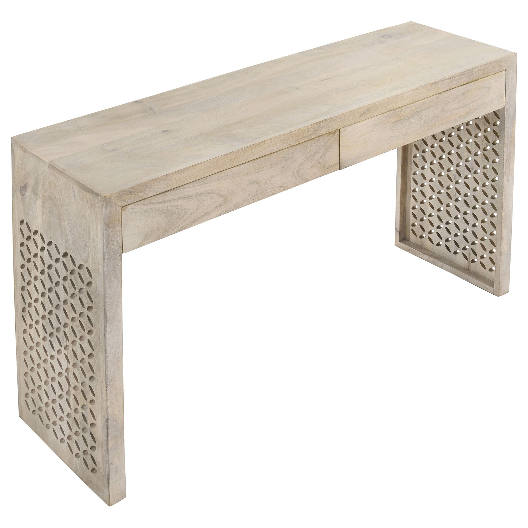 Rickman 2-drawer Wood Entryway Console Table White Washed - Tampa Furniture Outlet