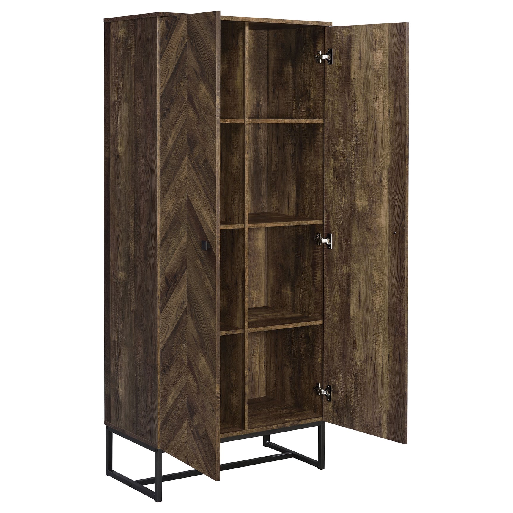 Carolyn 2-door Engineered Wood Accent Cabinet Rustic Oak - Tampa Furniture Outlet