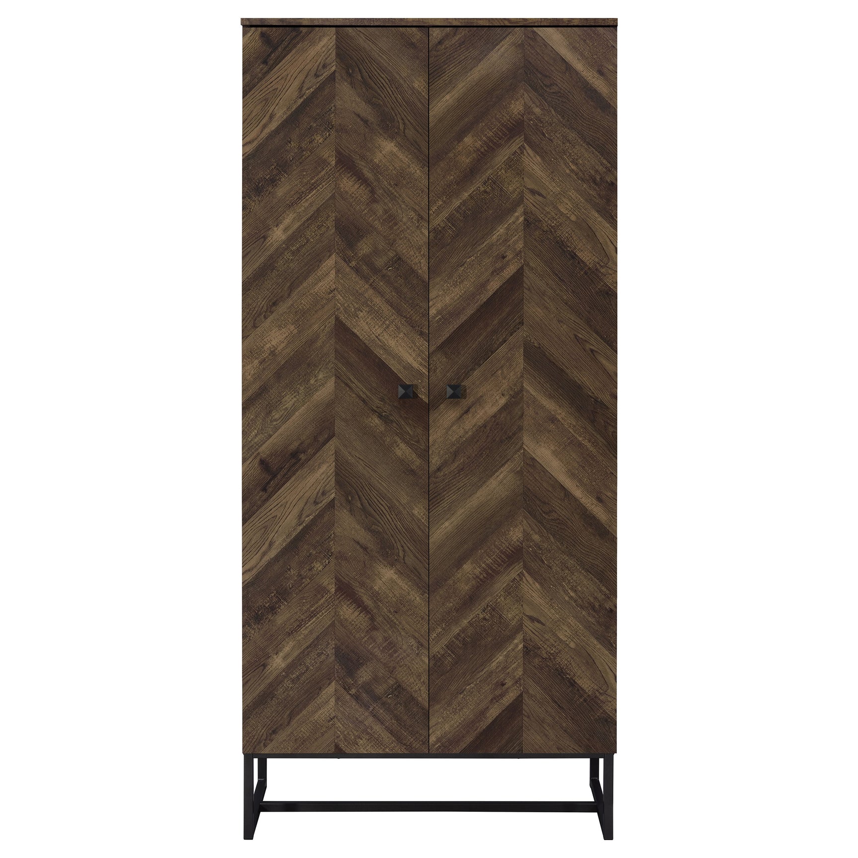 Carolyn 2-door Engineered Wood Accent Cabinet Rustic Oak - Tampa Furniture Outlet