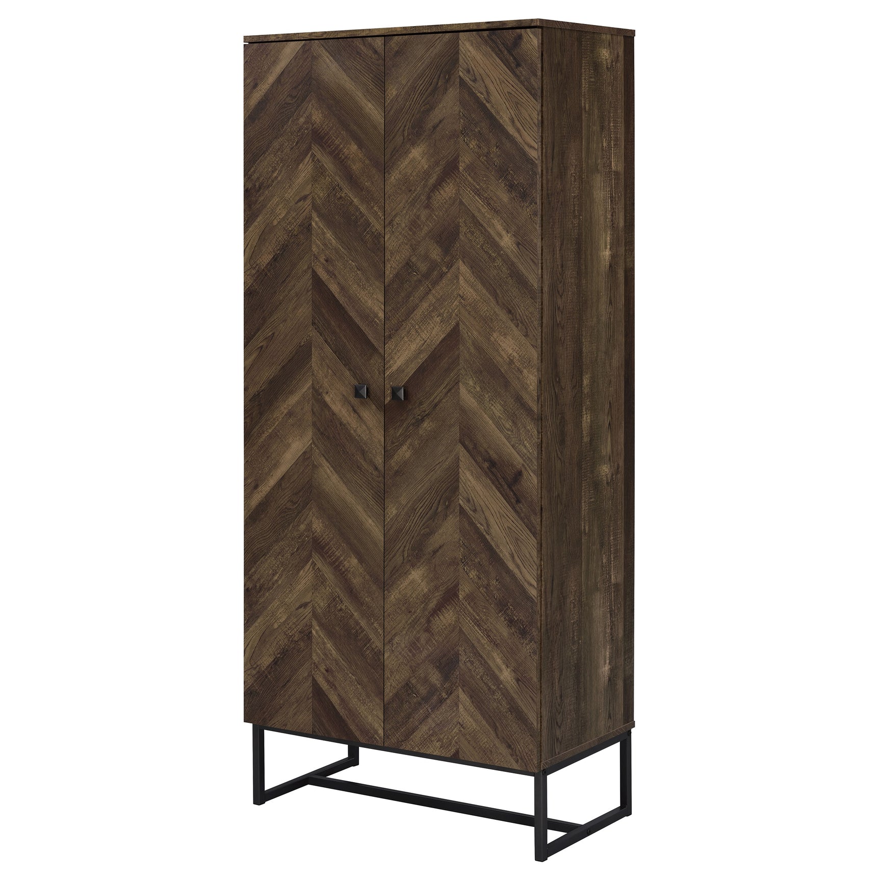 Carolyn 2-door Engineered Wood Accent Cabinet Rustic Oak - Tampa Furniture Outlet