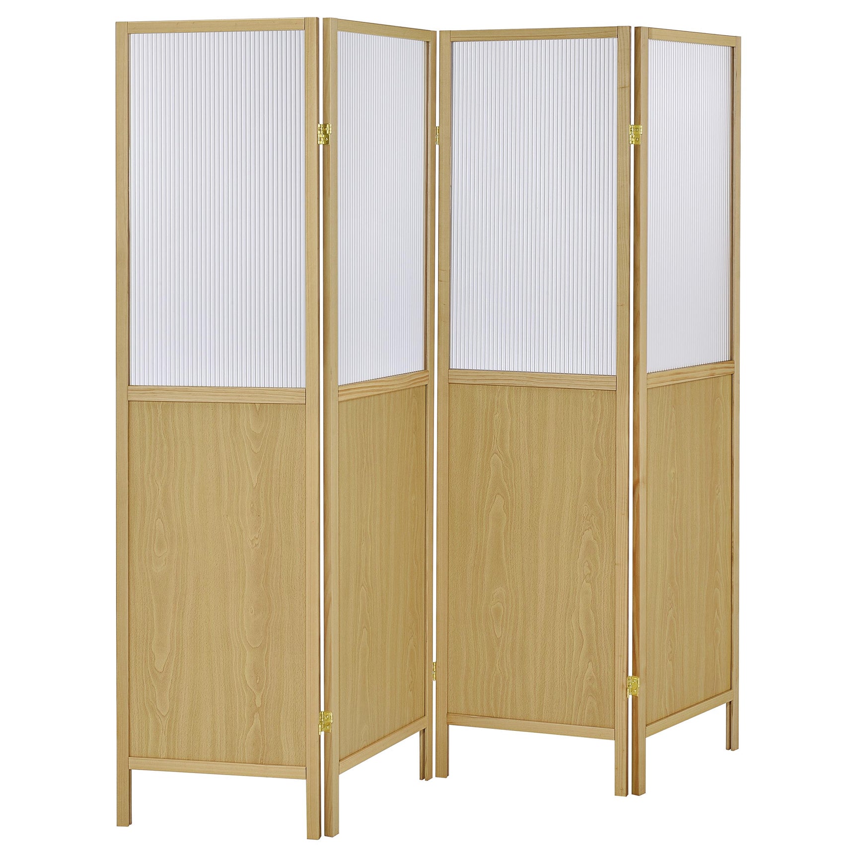 Tampa Furniture Outlet - Coaster - Mattison 4-Panel Room Divider Folding Shoji Screen Natural - 960121