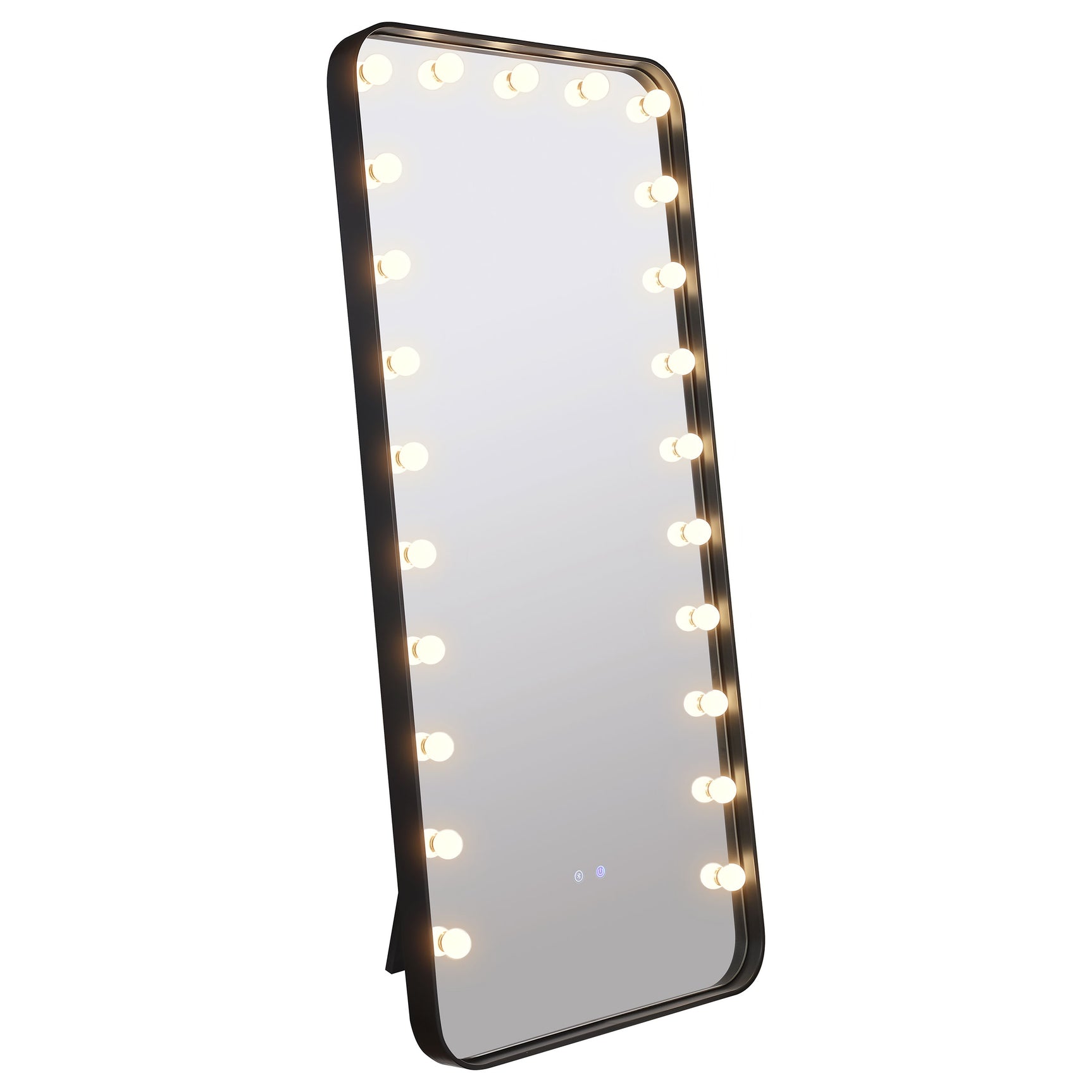 Canton 32 x 71 Inch LED Standing Mirror with Speakers Black - Tampa Furniture Outlet