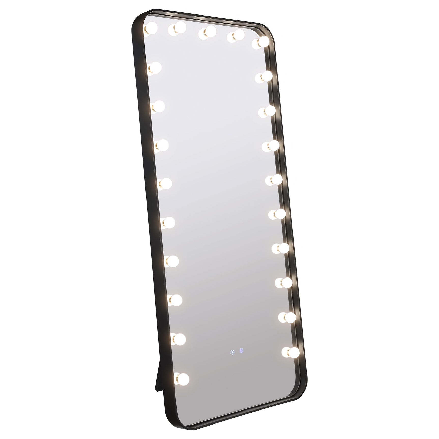 Canton 32 x 71 Inch LED Standing Mirror with Speakers Black - Tampa Furniture Outlet