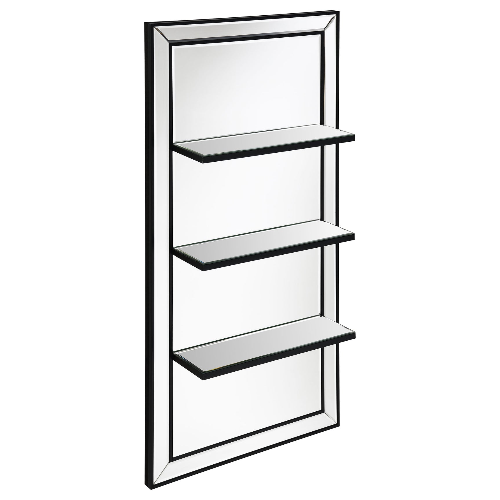 Tampa Furniture Outlet - Coaster - Oriel 24 x 47 Inch Rectangular 3-Shelf Wall Mirror Silver - 961631