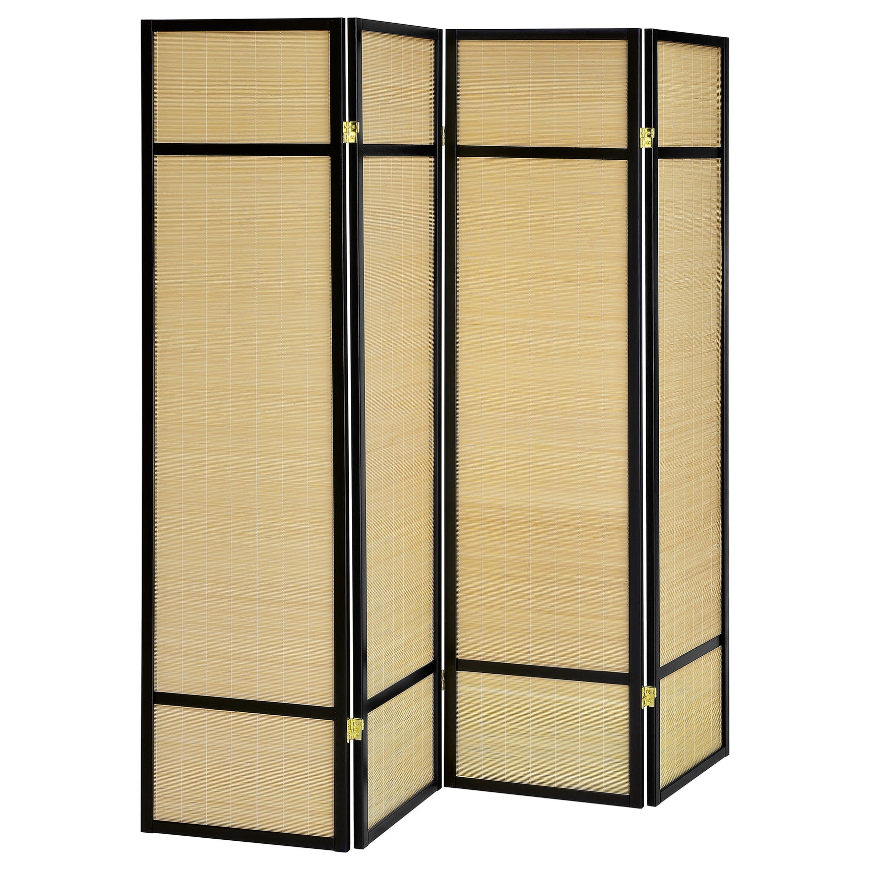 Tampa Furniture Outlet - Coaster - Pearce 4-panel Bamboo Room Divider Folding Screen Natural - 961648