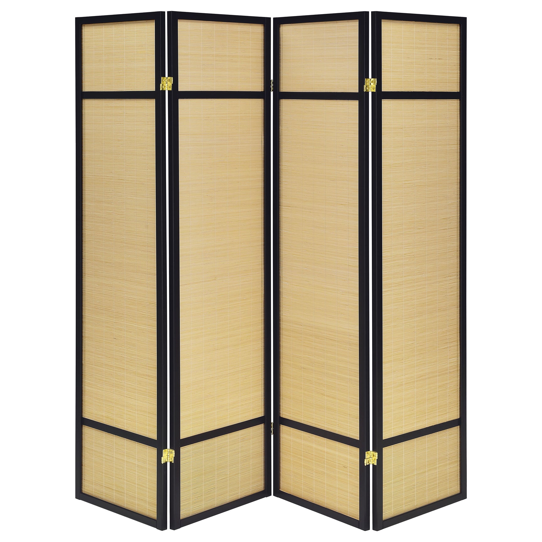 Pearce 4-panel Bamboo Room Divider Folding Screen Natural - Tampa Furniture Outlet