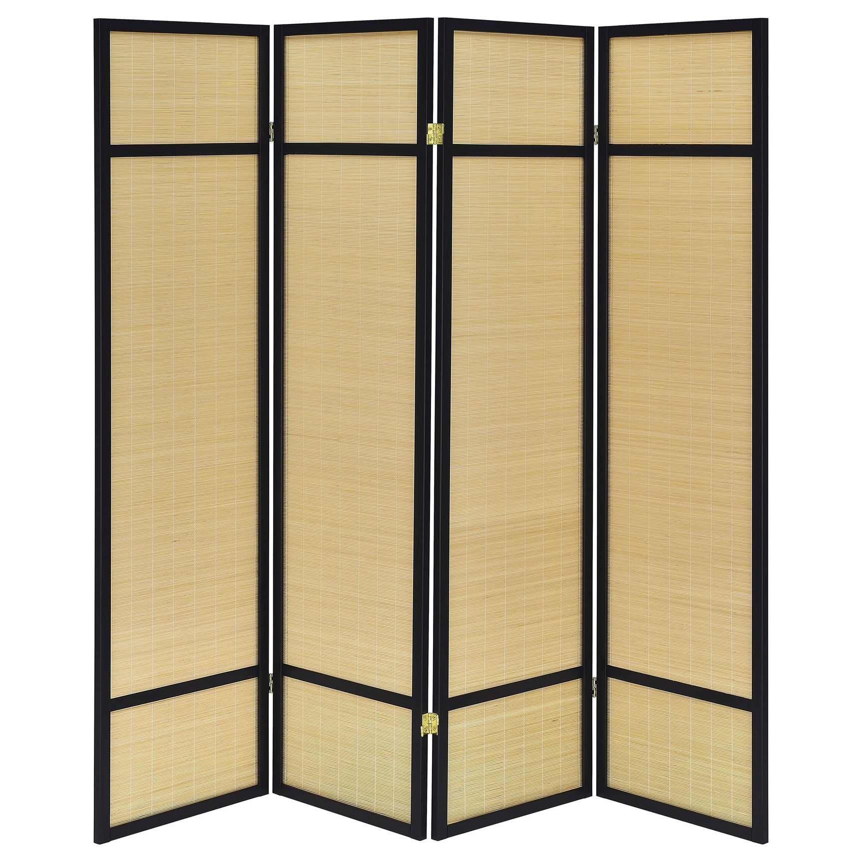 Pearce 4-panel Bamboo Room Divider Folding Screen Natural - Tampa Furniture Outlet