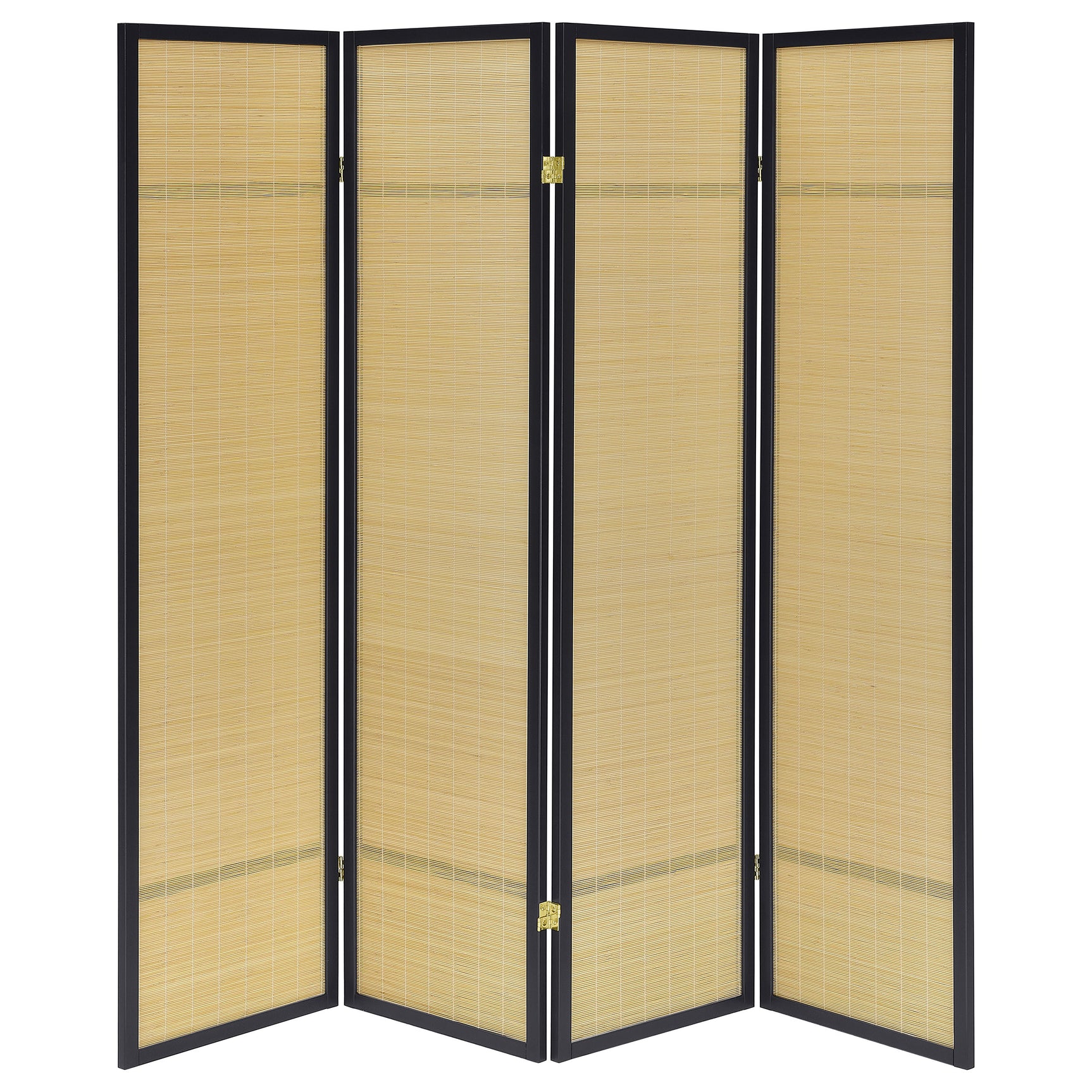 Pearce 4-panel Bamboo Room Divider Folding Screen Natural - Tampa Furniture Outlet