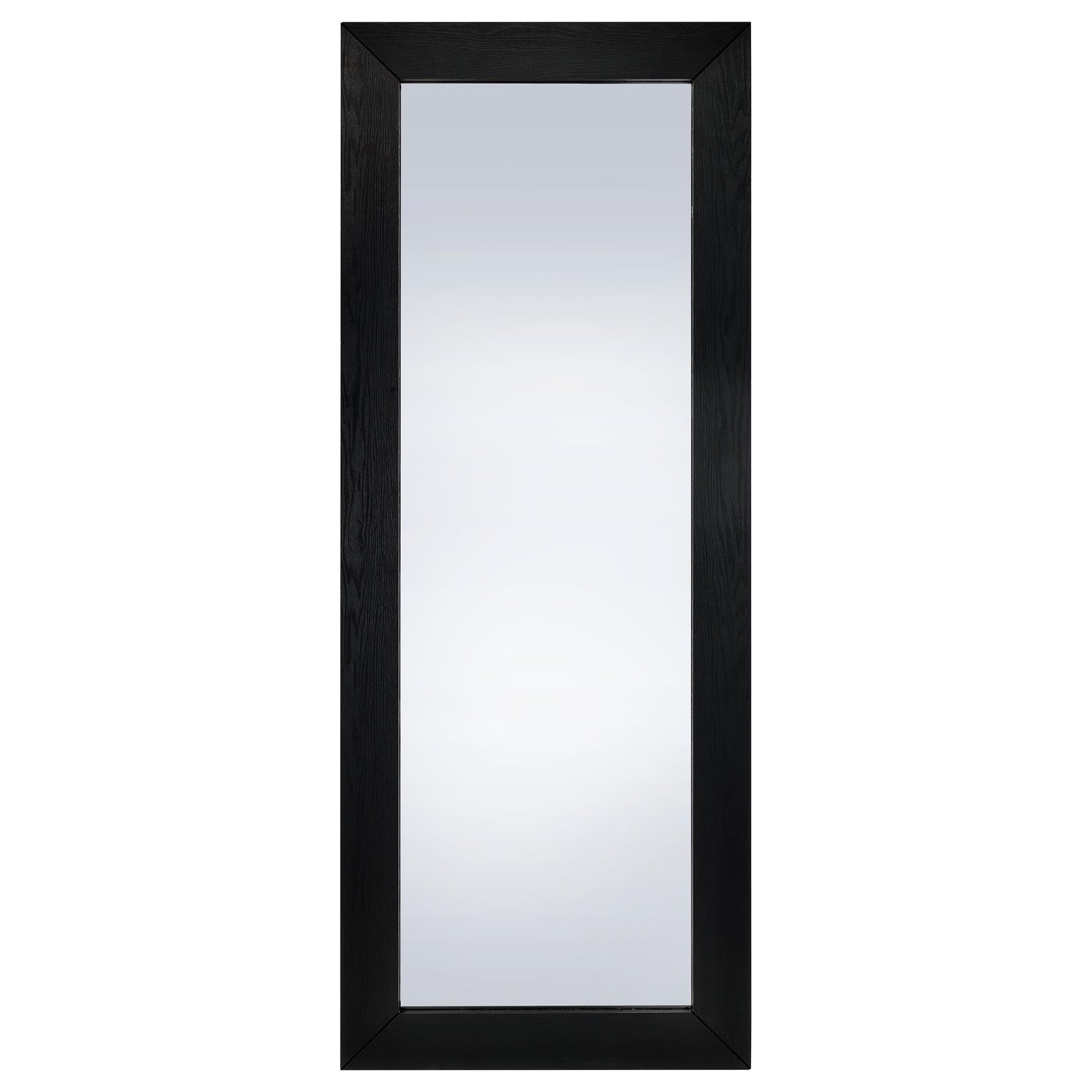 Cadence Tempered Glass Full Length Standing Mirror Black Oak - Tampa Furniture Outlet