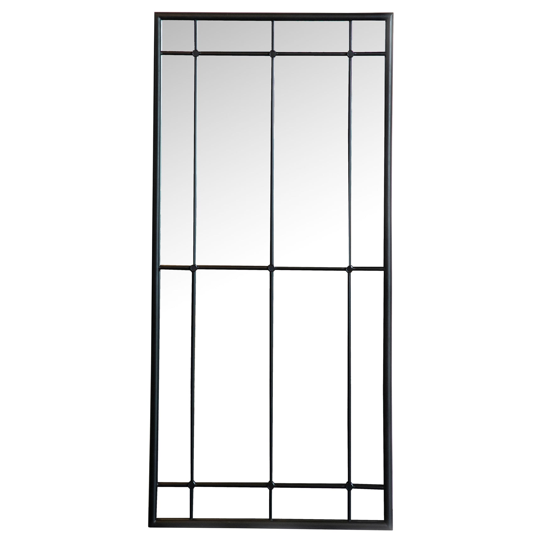Tampa Furniture Outlet - Coaster - Annetta 24 x 52 Inch Window Pane Wall Mirror Black - 962913