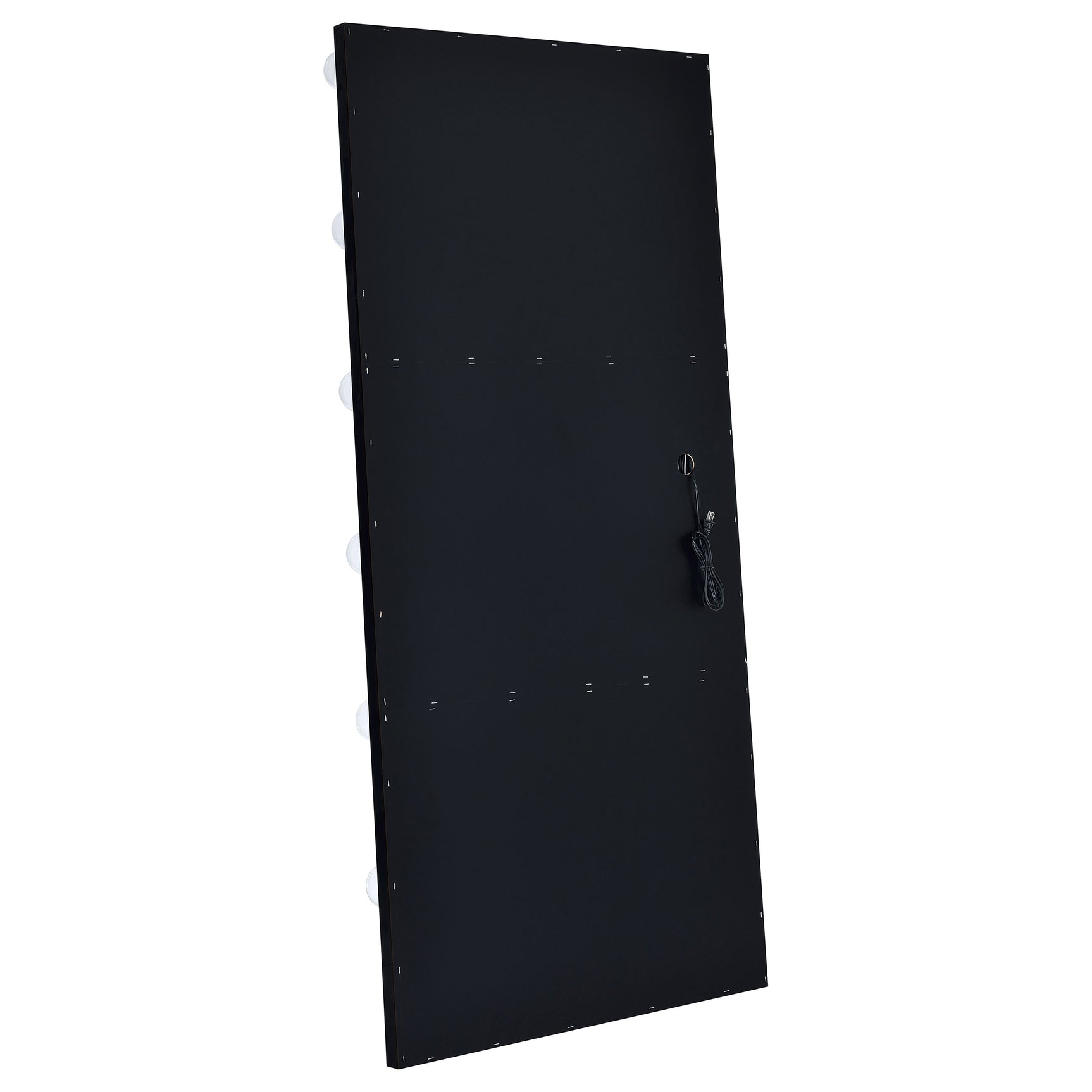 Zayan 32 x 71 Inch Floor Mirror LED Lighting Black Gloss - Tampa Furniture Outlet