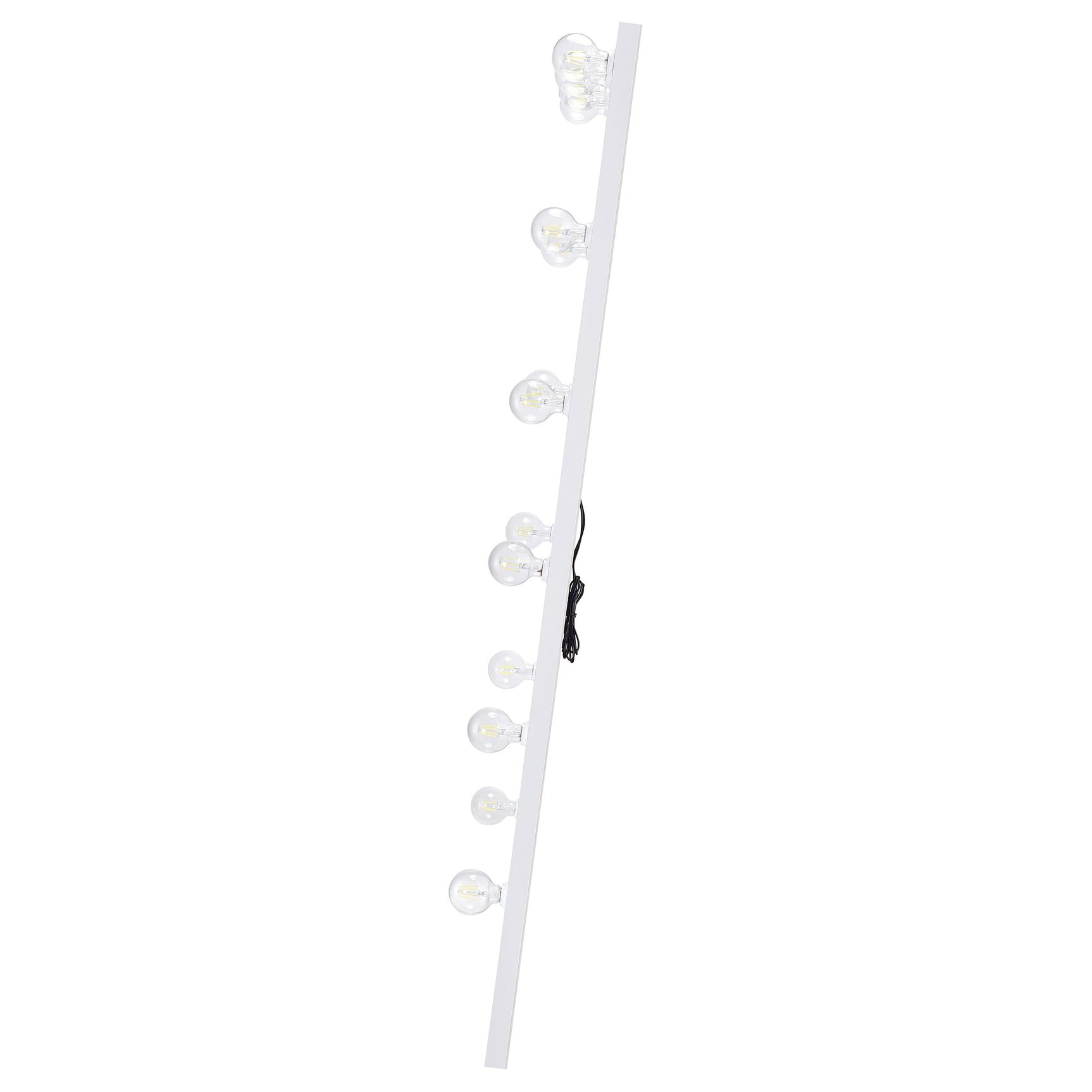Zayan 32 x 71 Inch Floor Mirror LED Lighting White Gloss - Tampa Furniture Outlet