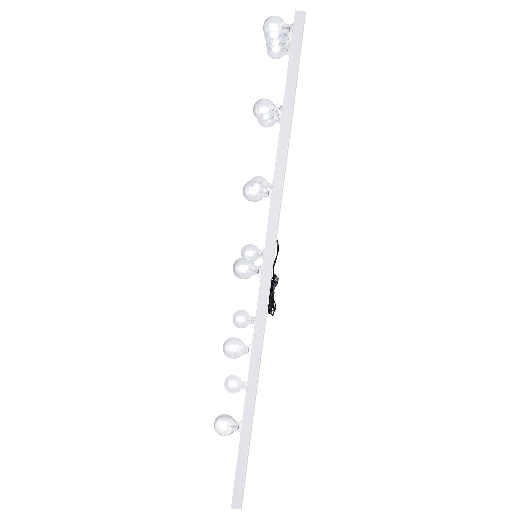 Zayan 32 x 71 Inch Floor Mirror LED Lighting White Gloss - Tampa Furniture Outlet