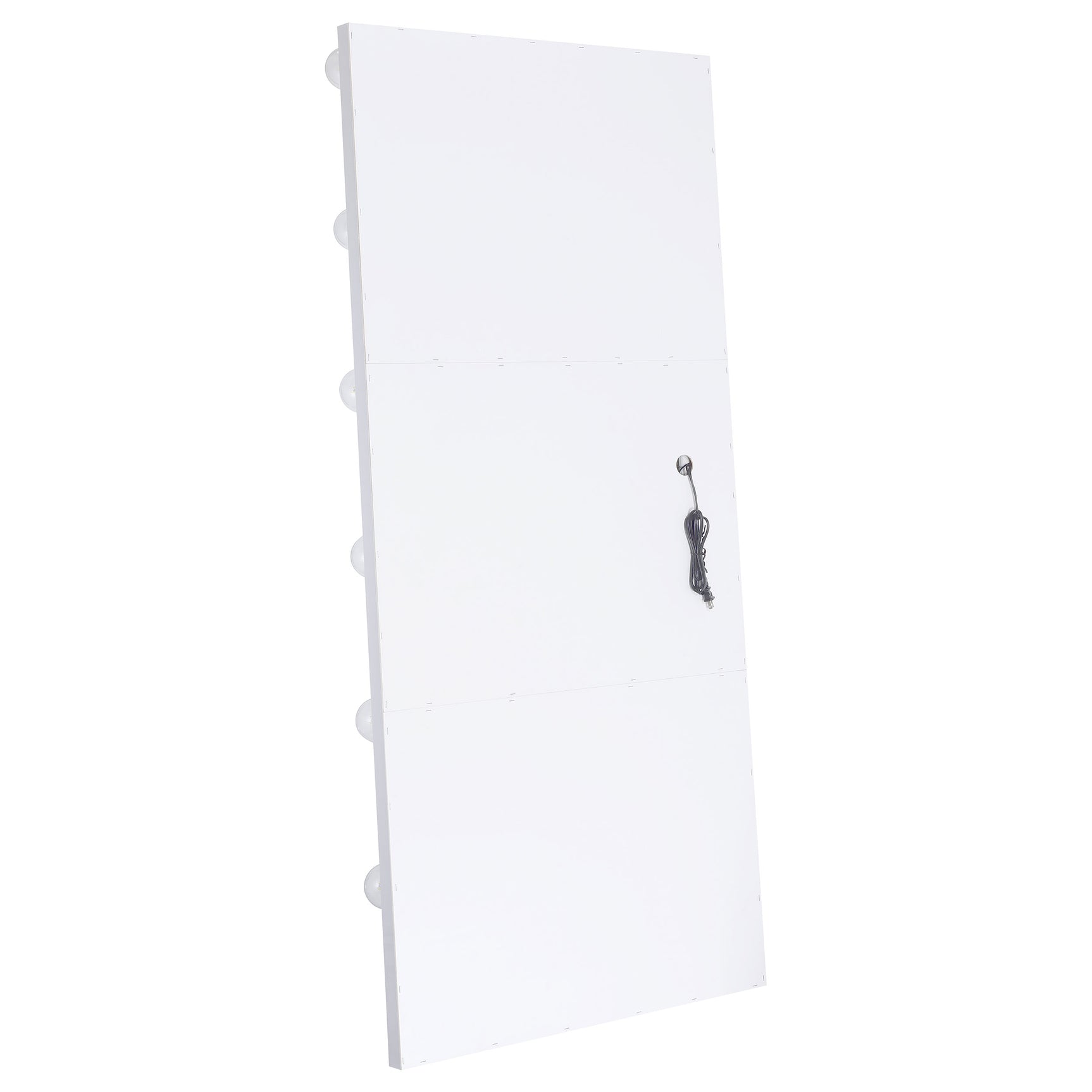 Zayan 32 x 71 Inch Floor Mirror LED Lighting White Gloss - Tampa Furniture Outlet