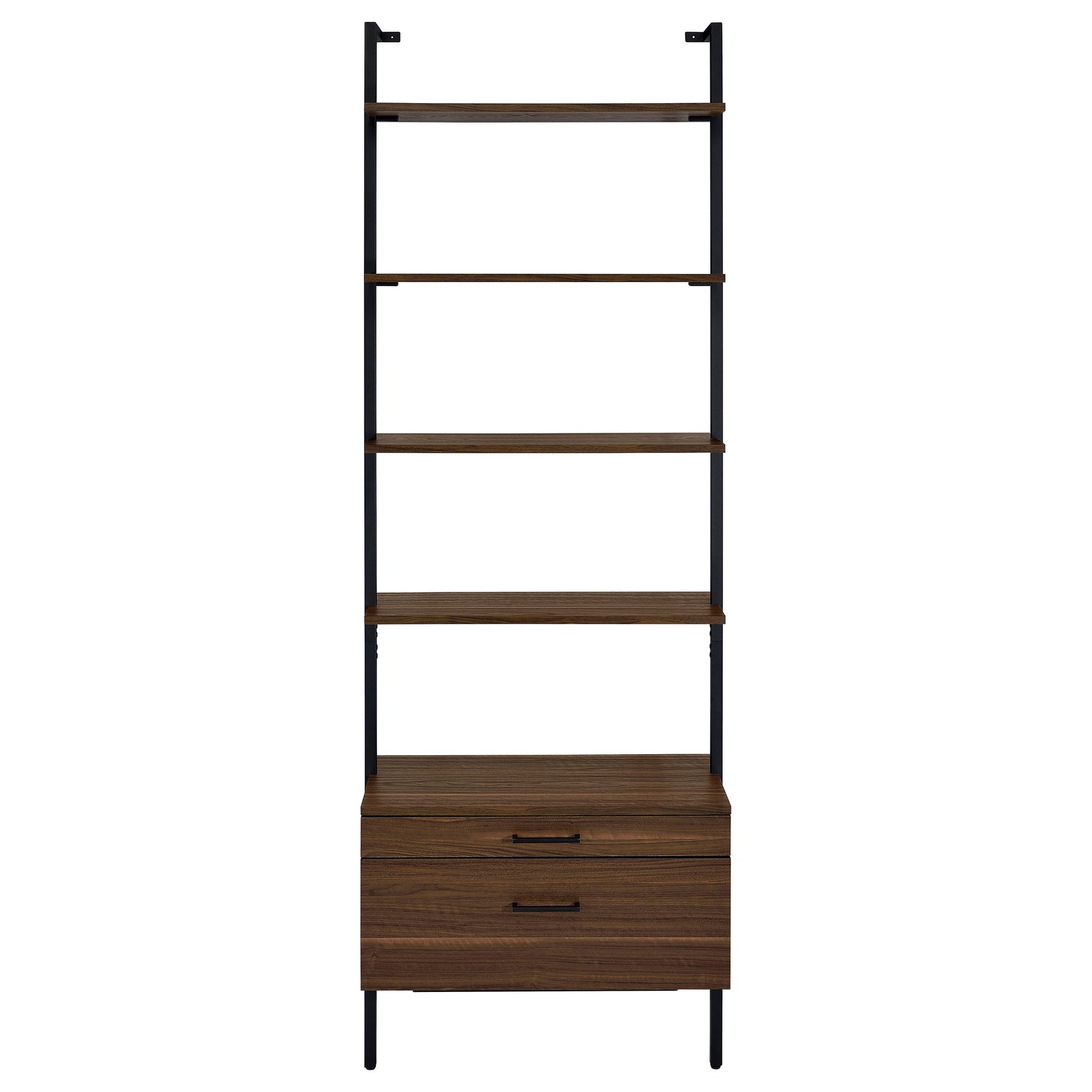 Owens 3-piece 96-inch Wall Mounted Bookshelf Set Walnut