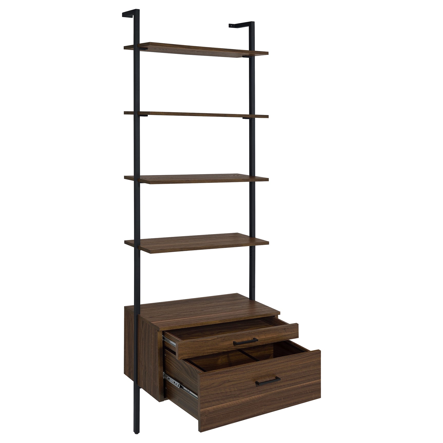 Owens 96-inch 4-shelf Storage Wall Bookshelf Walnut - Tampa Furniture Outlet