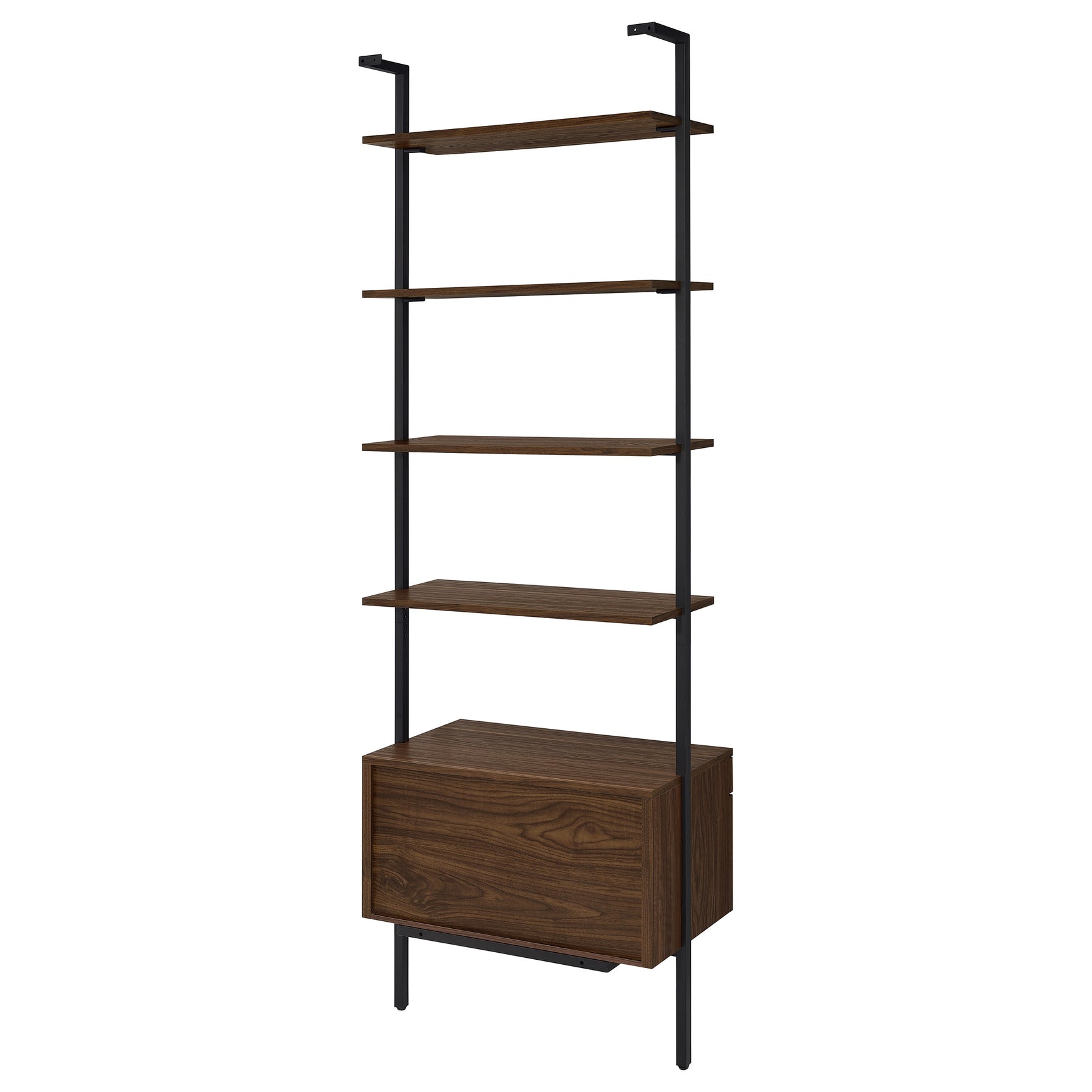 Owens 96-inch 4-shelf Storage Wall Bookshelf Walnut - Tampa Furniture Outlet