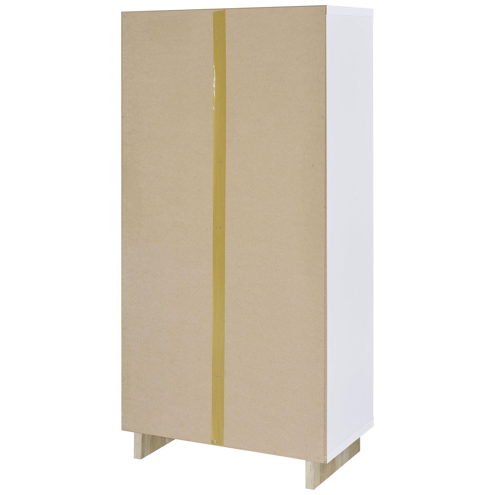 Dalton 65-inch 6-shelf Bookcase White and Distressed Pine - Tampa Furniture Outlet