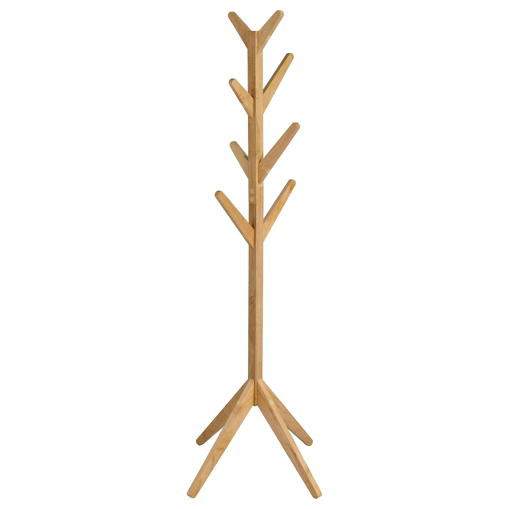 Tampa Furniture Outlet - Coaster - Margaret Solid Wood Coat Rack Clothing Hanger Natural Oak - 983271