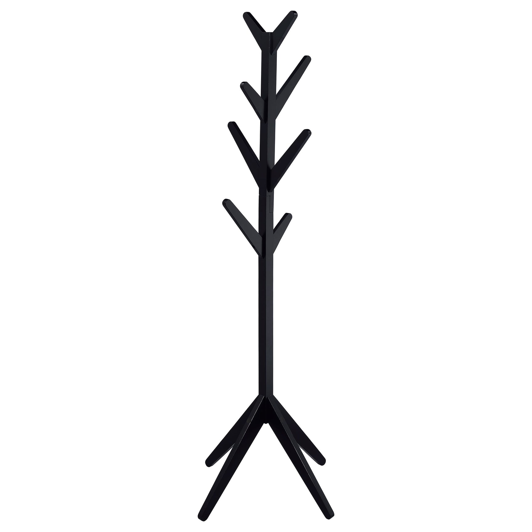 Tampa Furniture Outlet - Coaster - Margaret Solid Wood Coat Rack Clothing Hanger Black - 983272