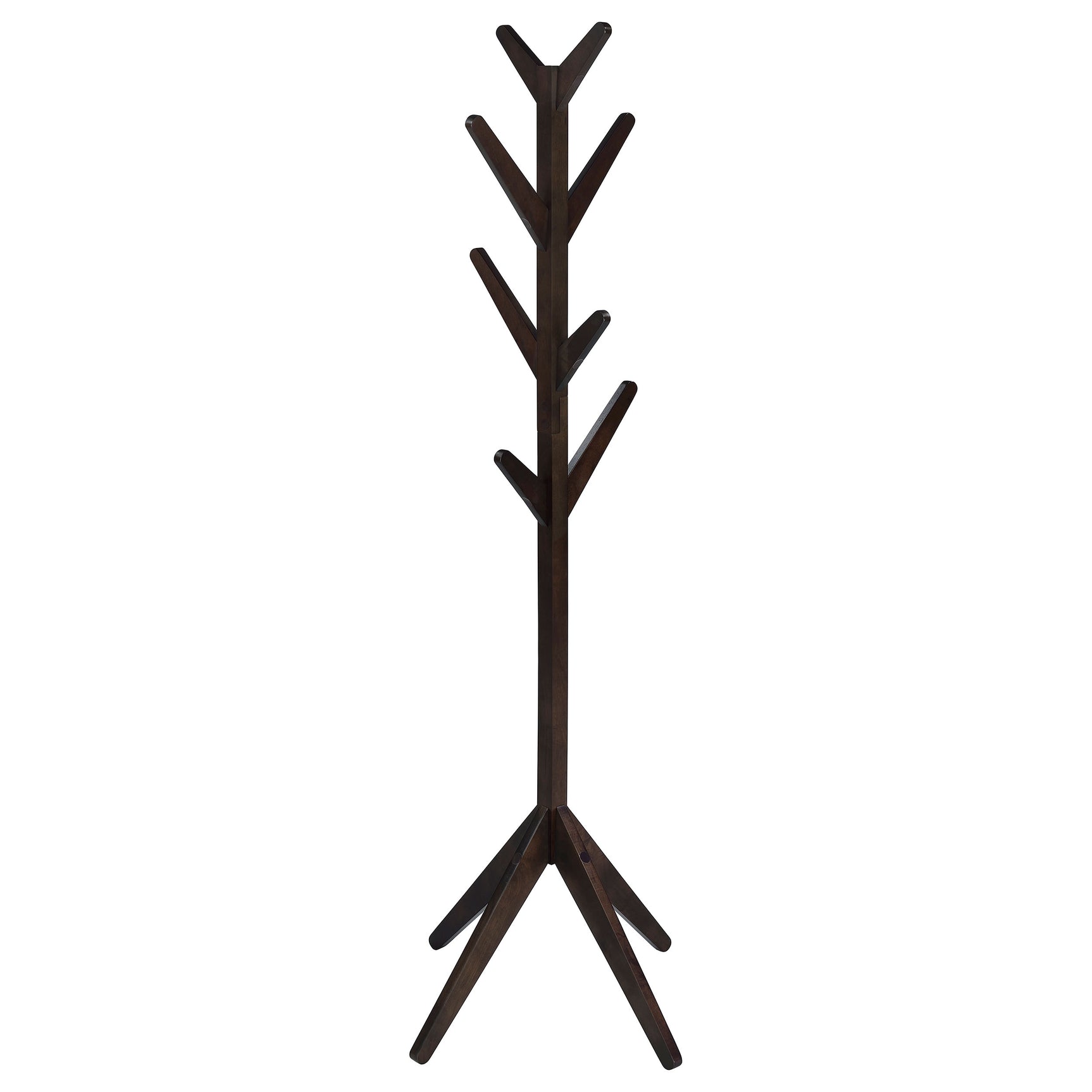 Tampa Furniture Outlet - Coaster - Margaret Solid Wood Coat Rack Clothing Hanger Cappuccino - 983273
