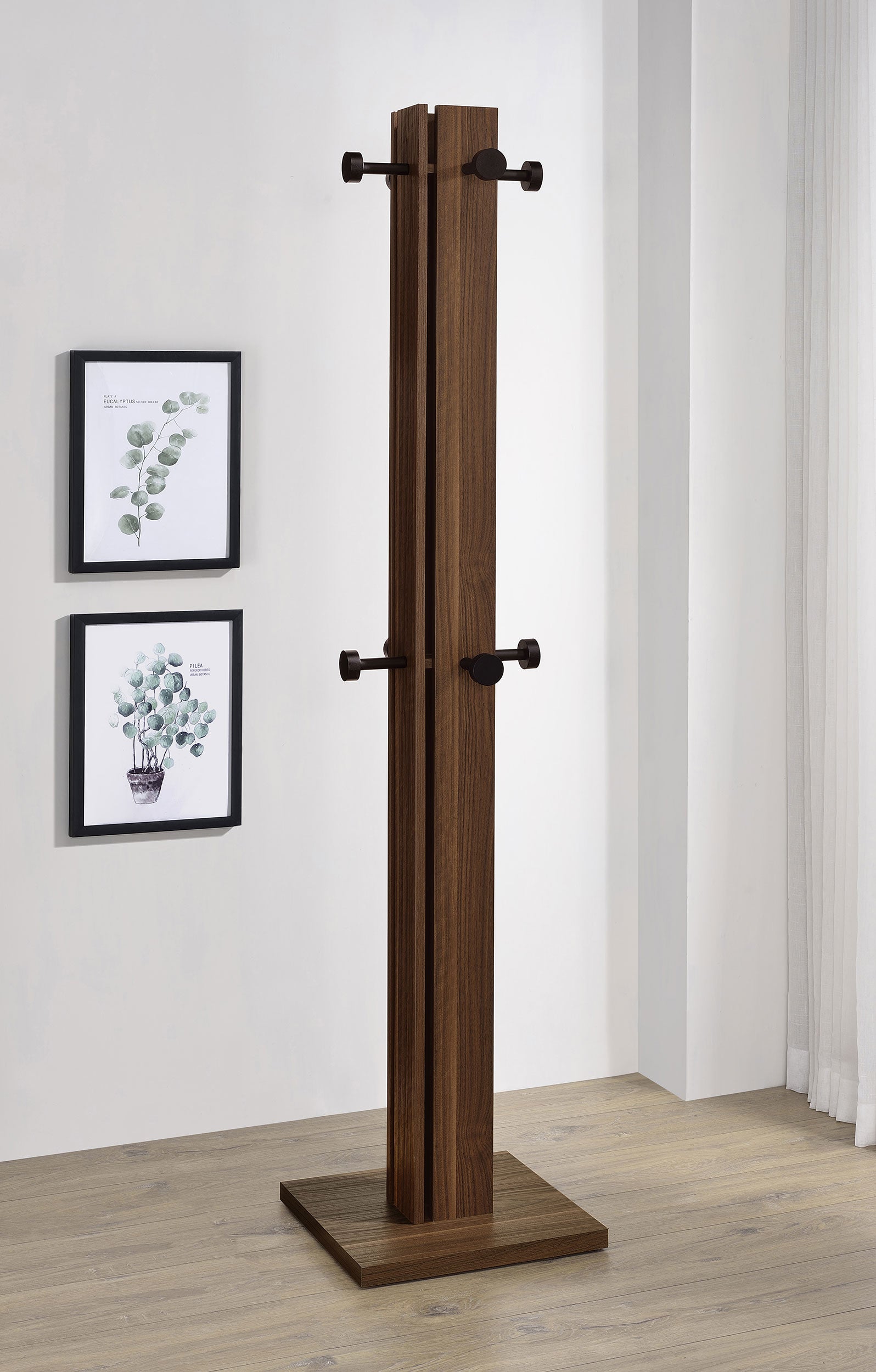 Rikkie Engineered Wood Coat Rack Walnut - Tampa Furniture Outlet