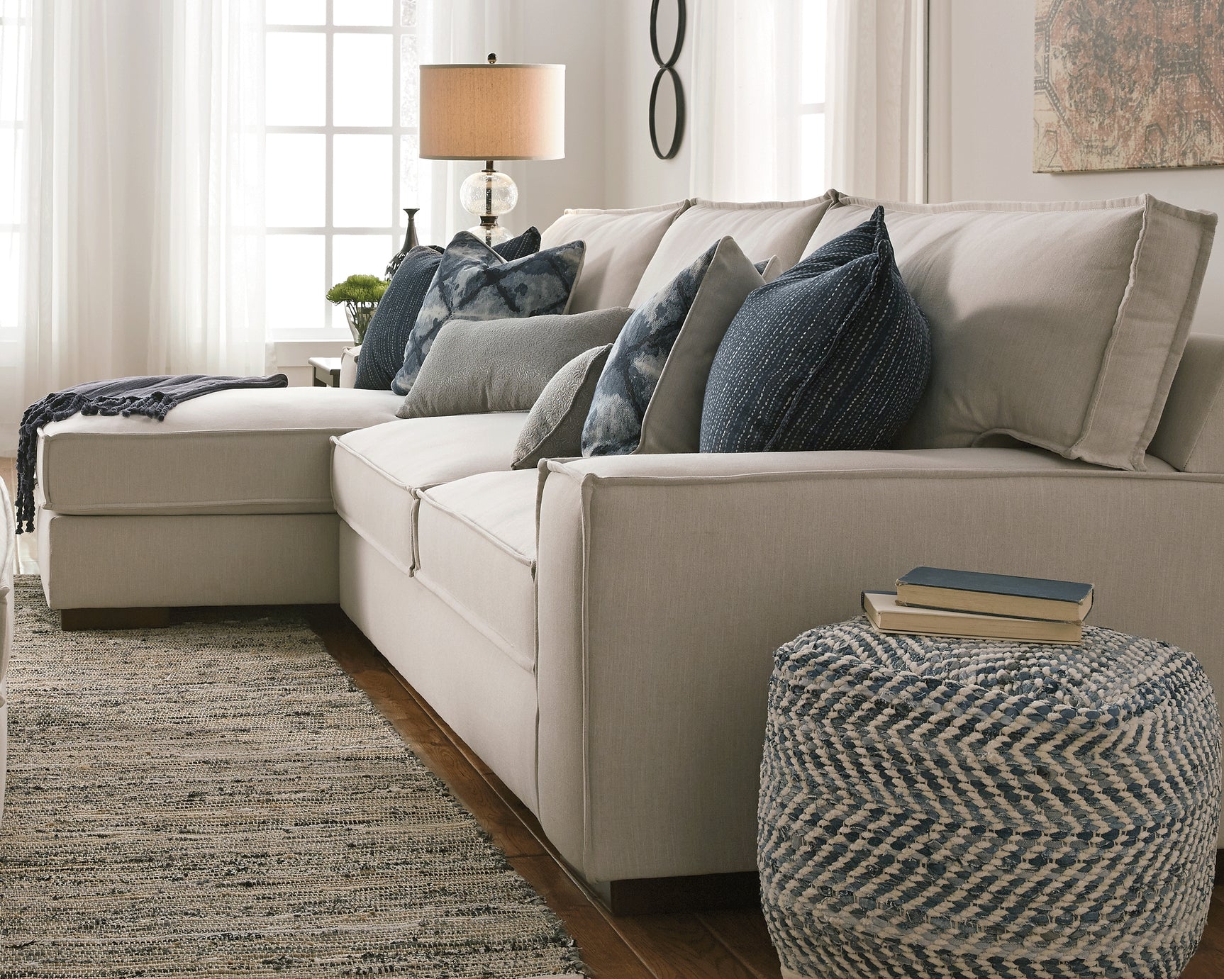 Chevron Pouf - Tampa Furniture Outlet
