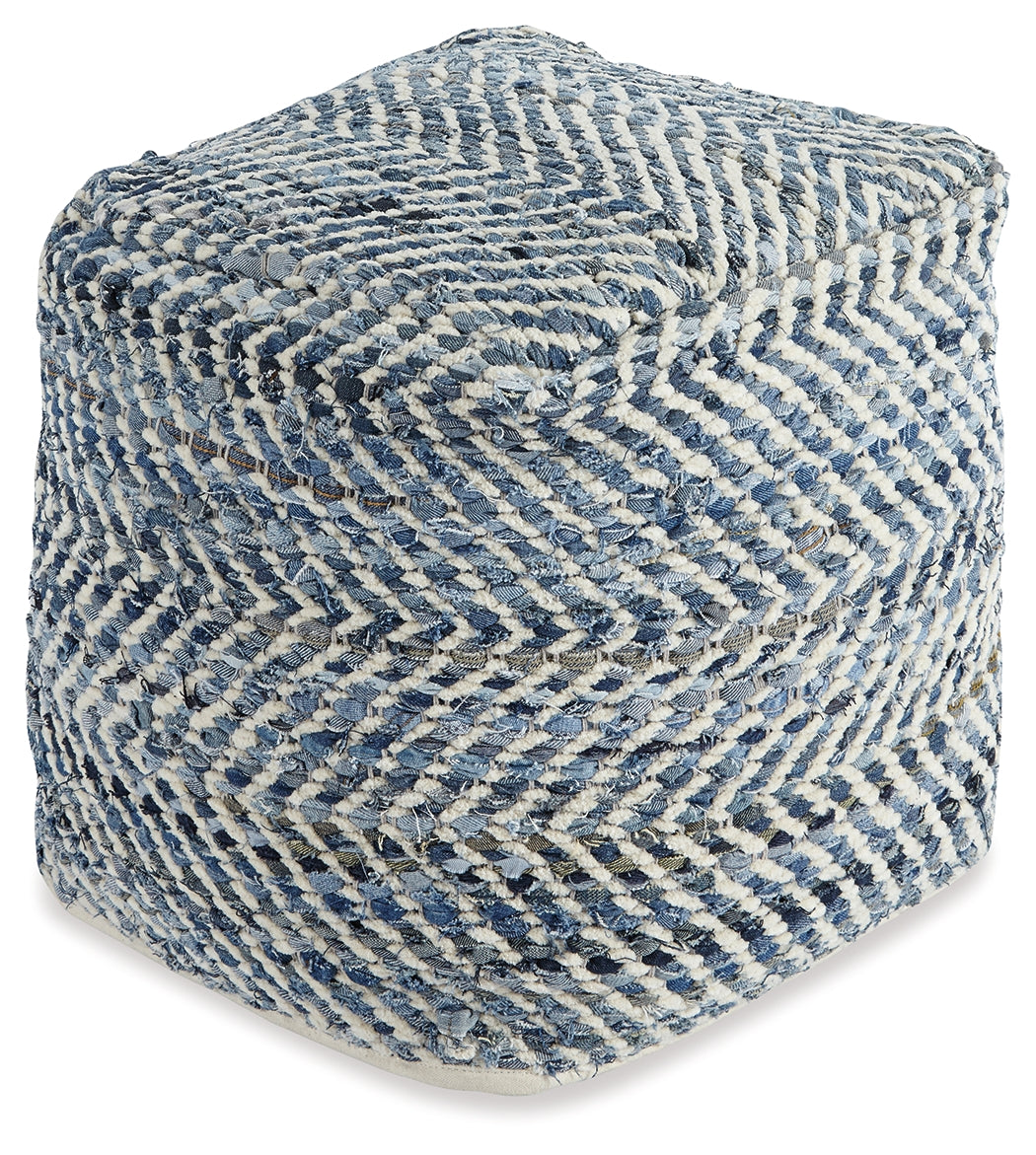 Chevron Pouf - Tampa Furniture Outlet