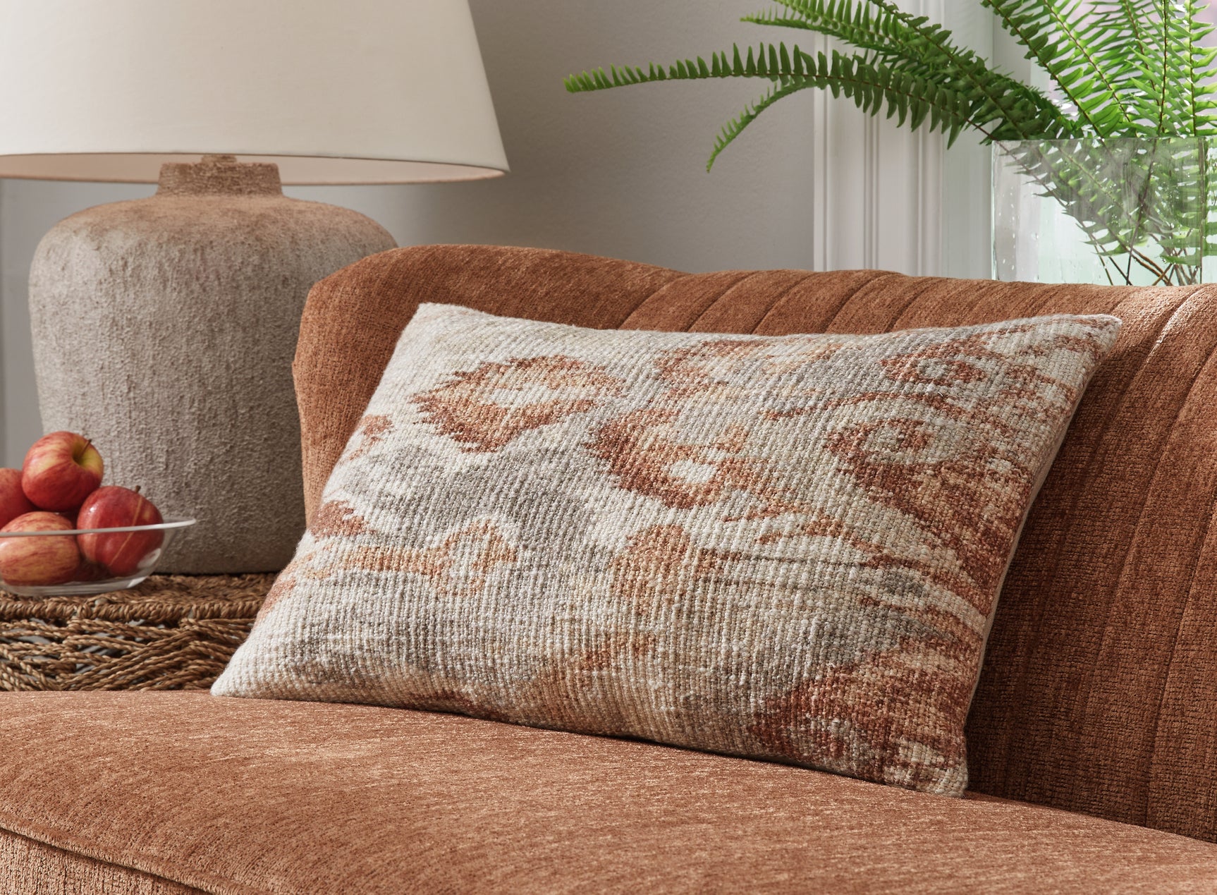 Tampa Furniture Outlet - Ashley Furniture - Aprover Pillows - Pillow / Rust/Gray/White - A1001040P