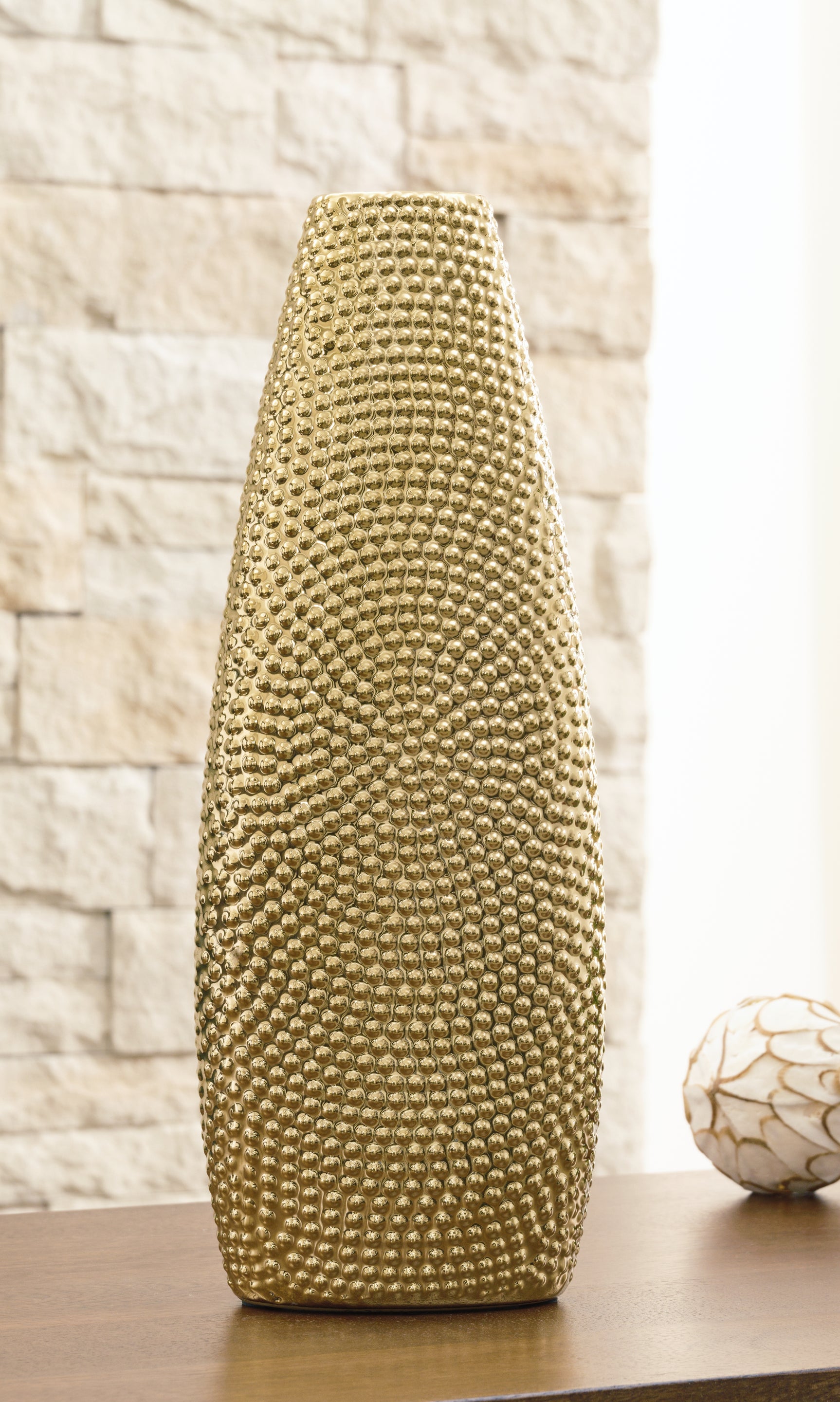 Tampa Furniture Outlet - Ashley Furniture - Efim Vase - Vase / Gold Finish - A2000576