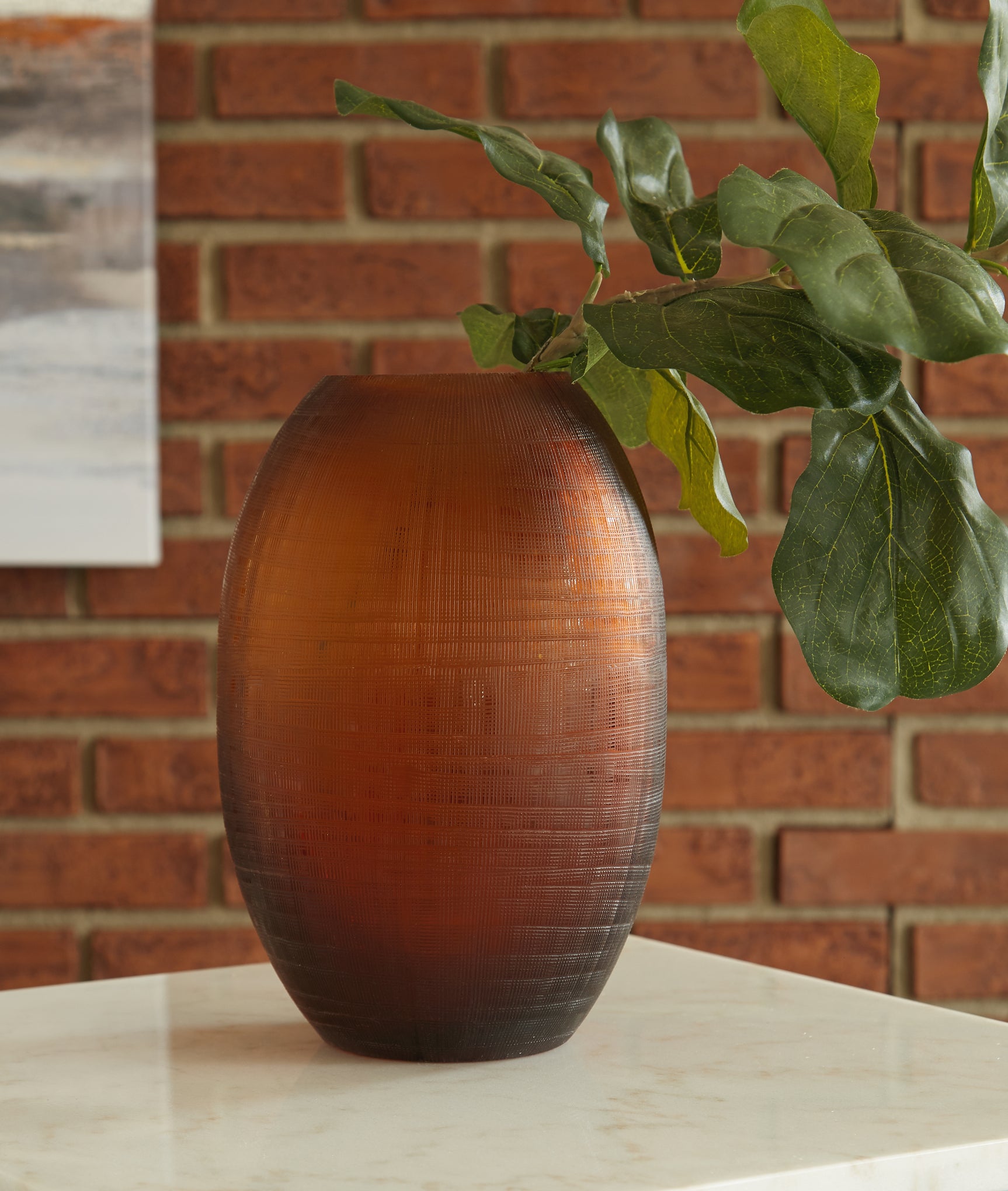 Tampa Furniture Outlet - Ashley Furniture - Embersen Vase - Vase / Amber - A2900001V