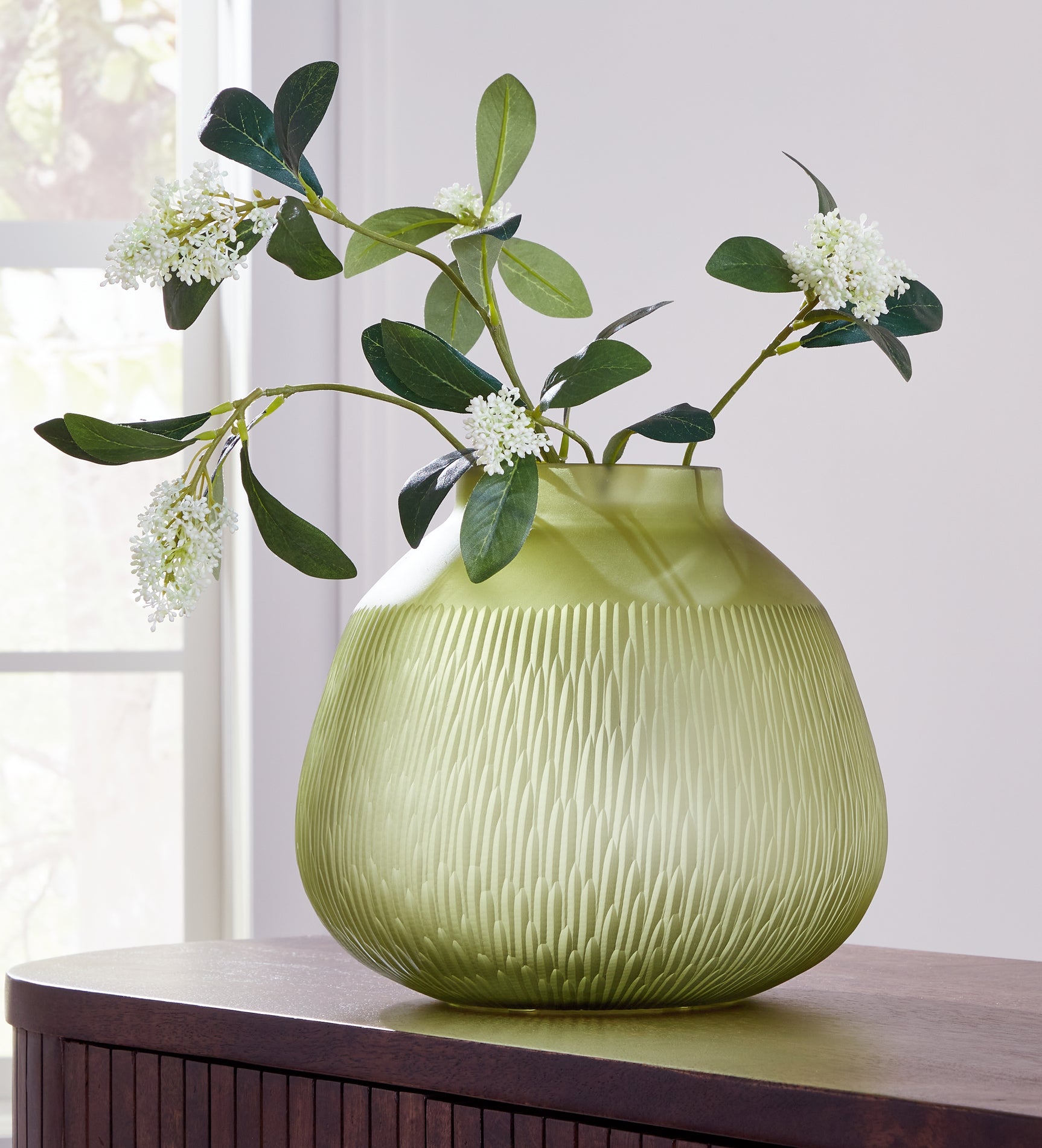 Tampa Furniture Outlet - Ashley Furniture - Scottyard Vase - Vase / Olive Green - A2900007