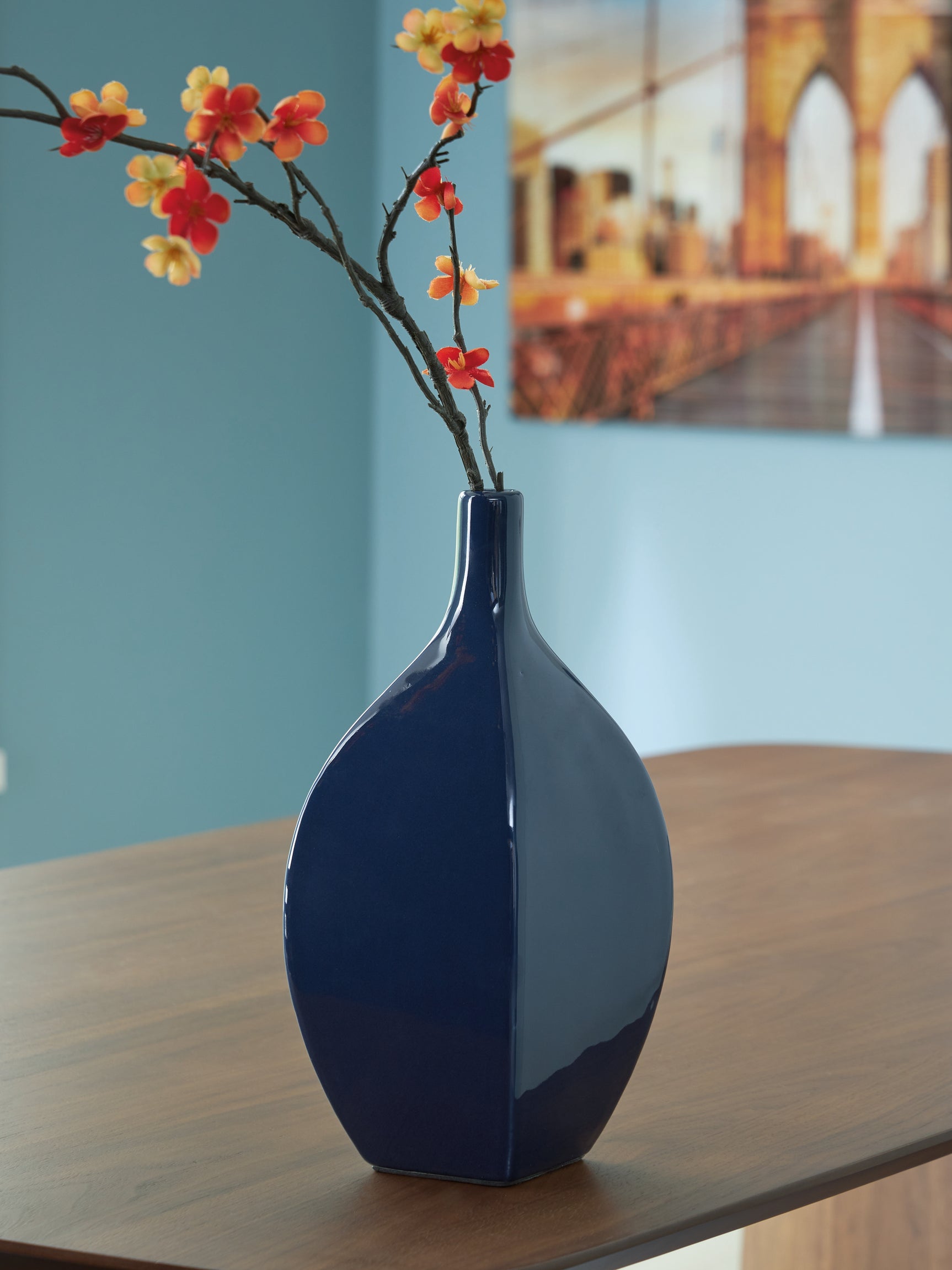 Tampa Furniture Outlet - Ashley Furniture - Abtinson Vase - Vase / Navy - A2900032